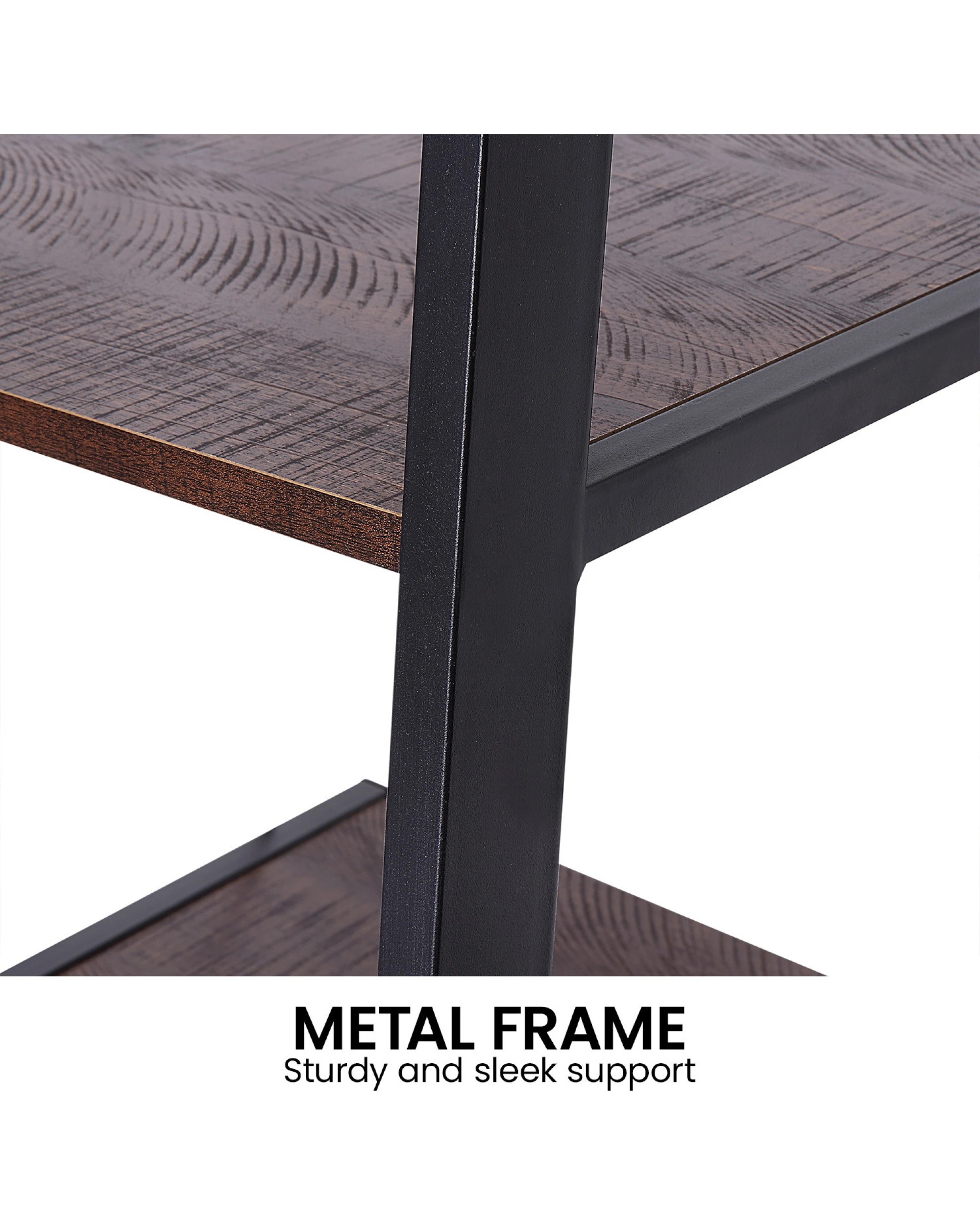 8 Sarantino Amelia 5-tier Ladder Shelf In Walnut, 8 of 10