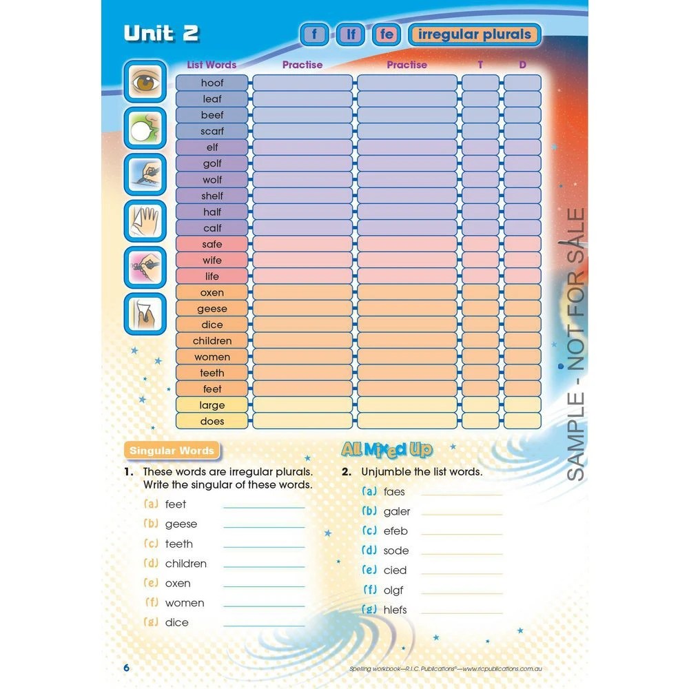 5 Spelling Workbook Interactive Book D, 5 of 5