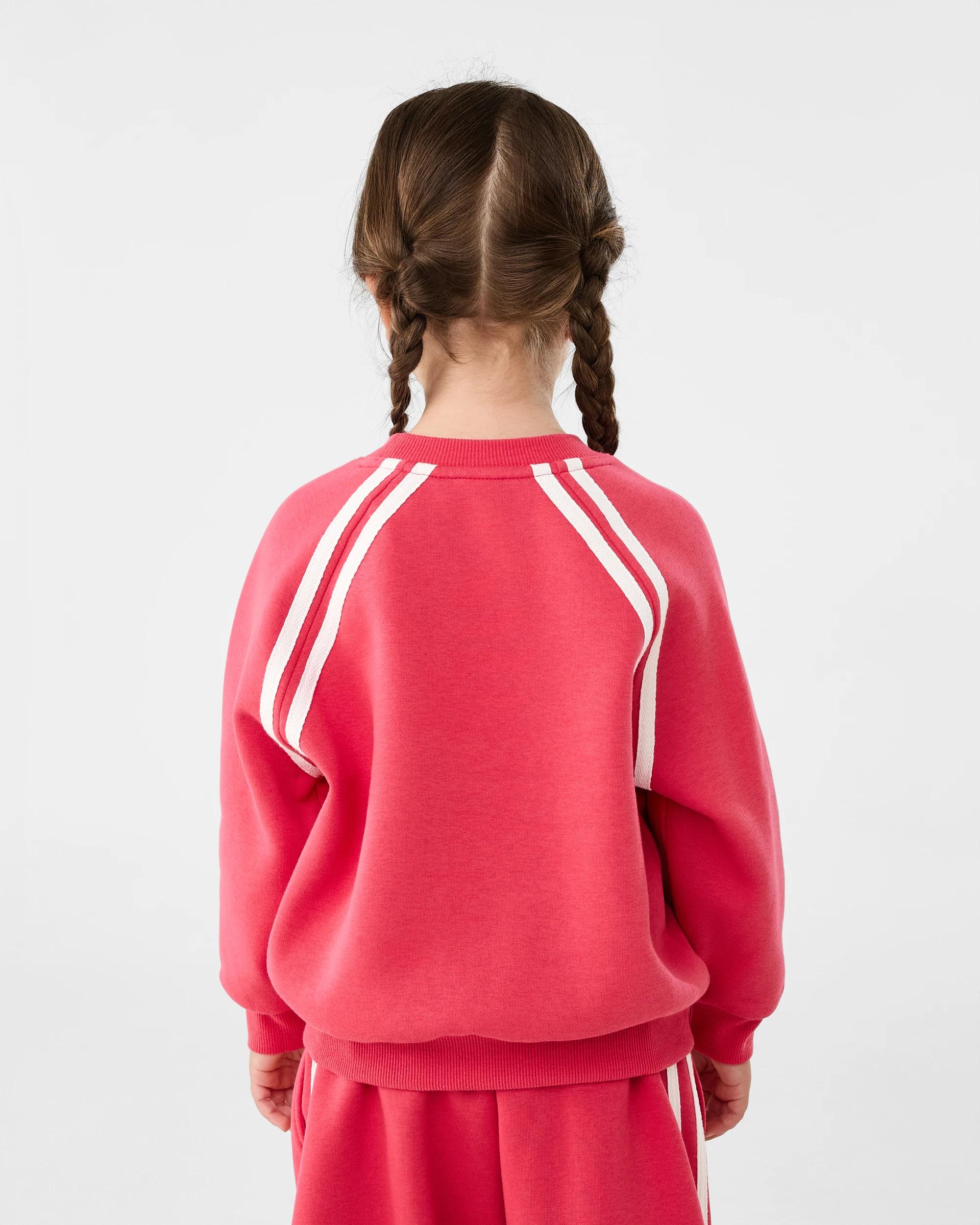 2 Raglan Sport Crew Neck Sweatshirt Red Slogan, 2 of 8