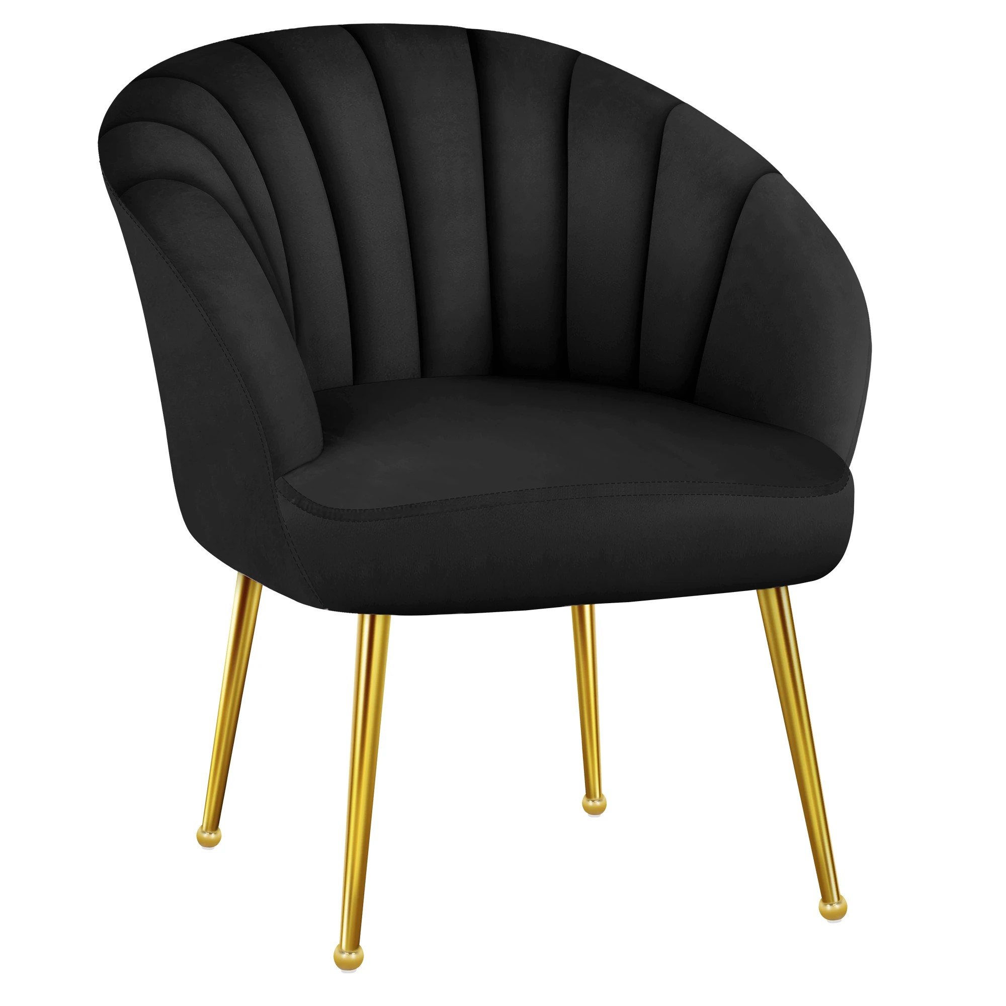 1 Alfordson Armchair Lounge Chair Accent Arm Chairs Velvet Sofa Couch Seat - Black, 1 of 9