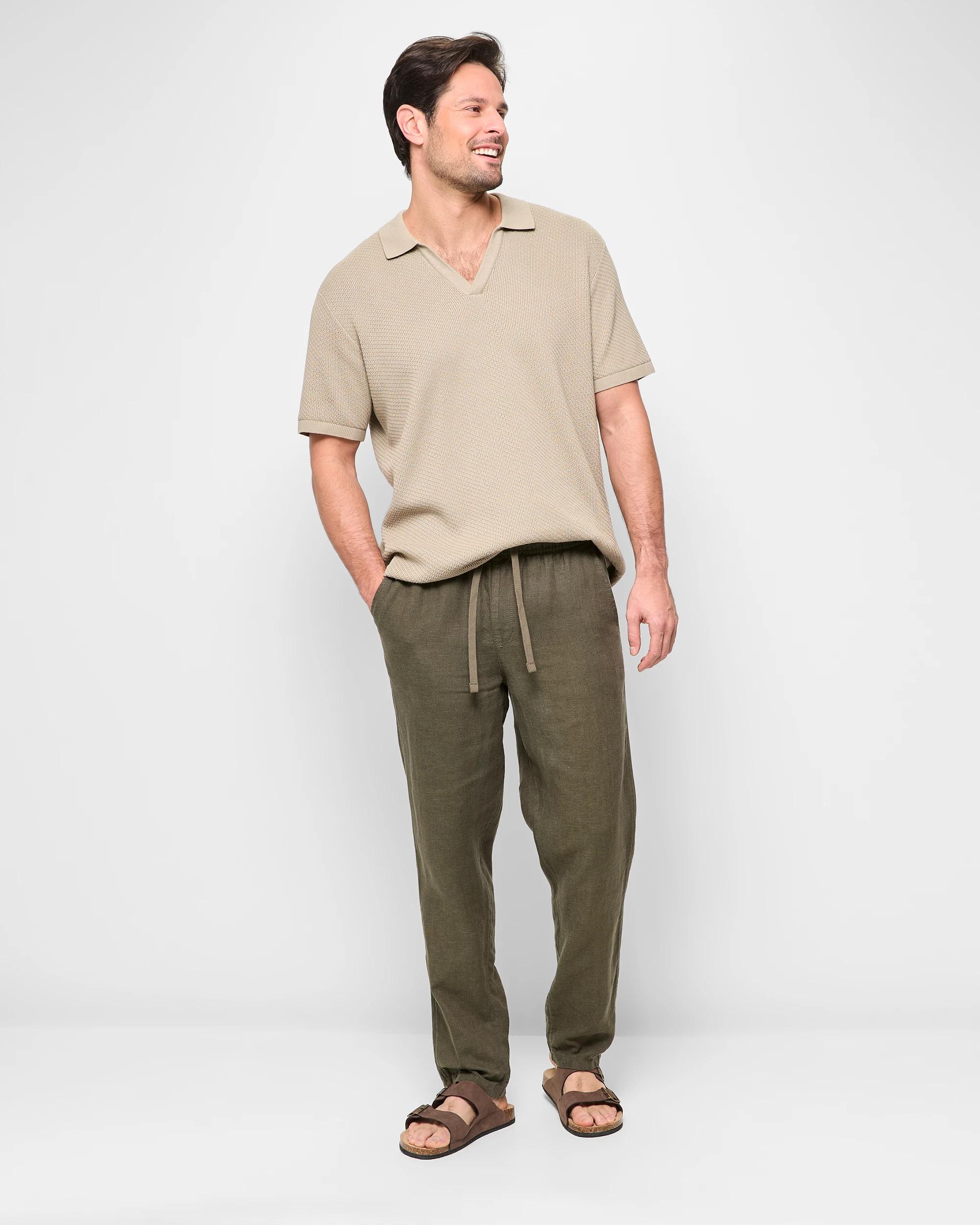 7 Target European Linen Pants DARK OLIVE, 7 of 10