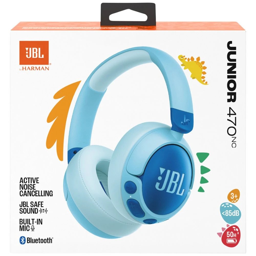 7 JBL JR470 Kids Bluetooth Noise Cancelling Headphones Blue, 7 of 8