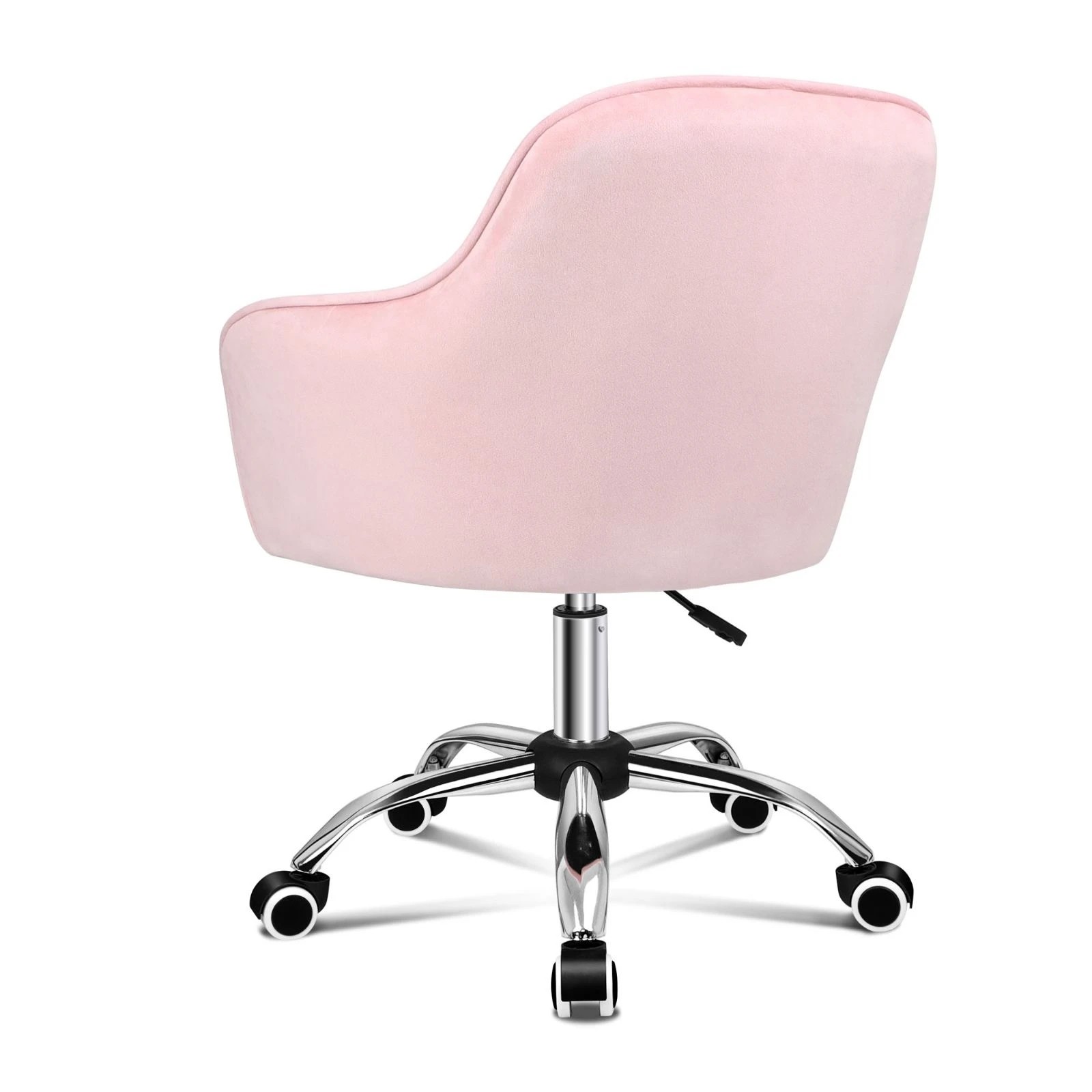 3 Alfordson Velvet Office Chair Computer Swivel Armchair Work Adult Kids - Pink, 3 of 10