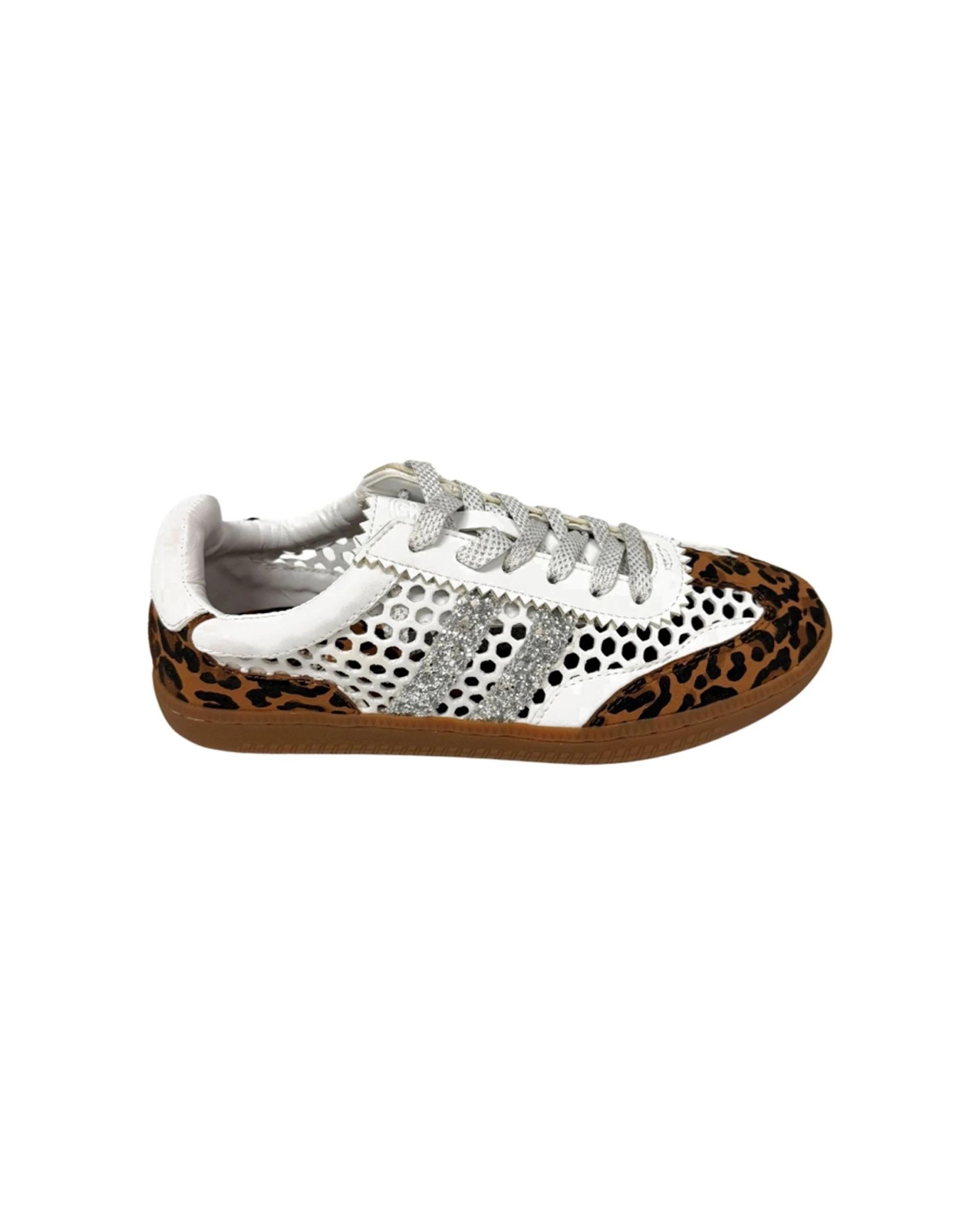 1 Human Shoes Reece Women Sandals Laser-Cut Soft Upper Lace White WHITE OCELOT, 1 of 4