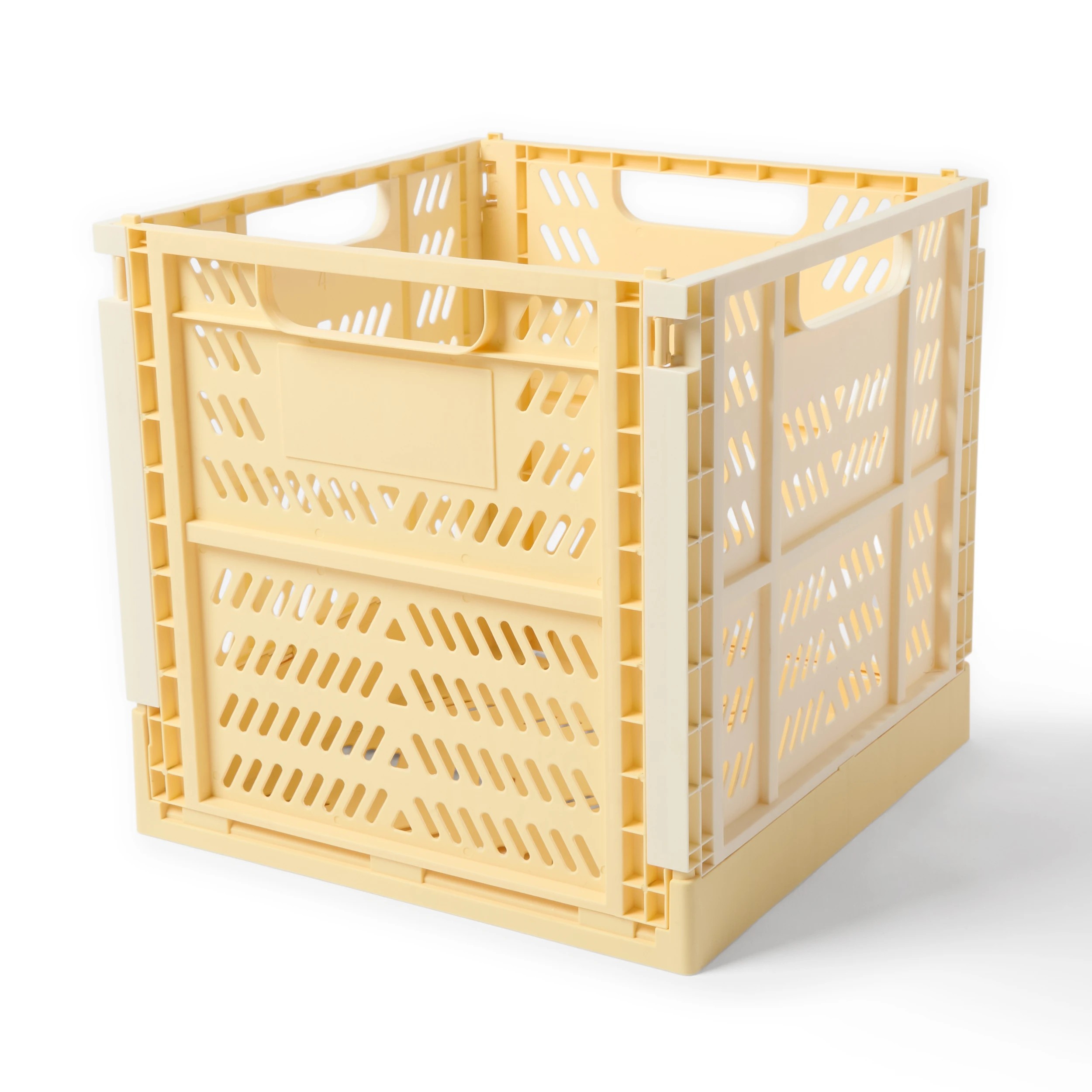 1 17L Square Collapsible Crate - Yellow, 1 of 5