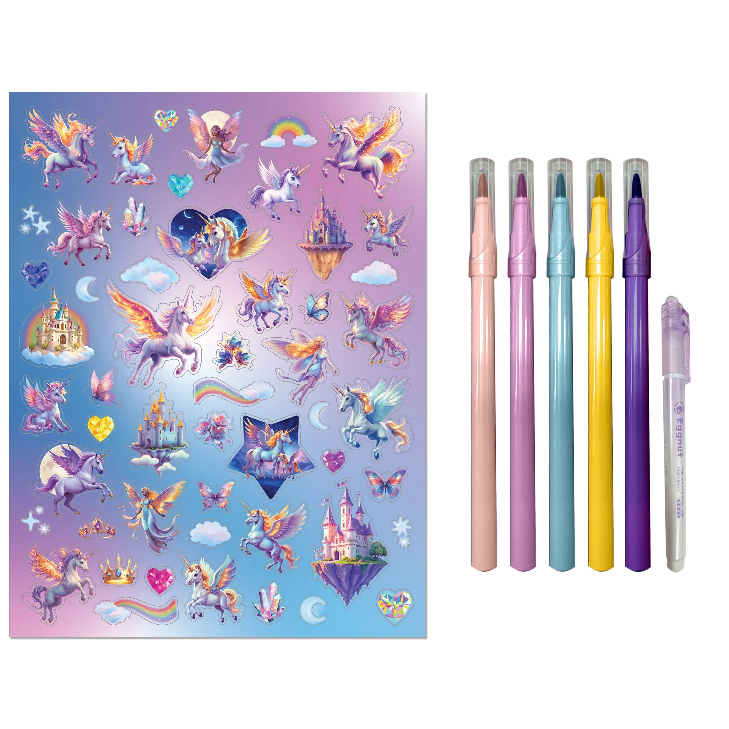 Kaleidoscope Unicorn Paradise Colouring Kit - Book - Kmart