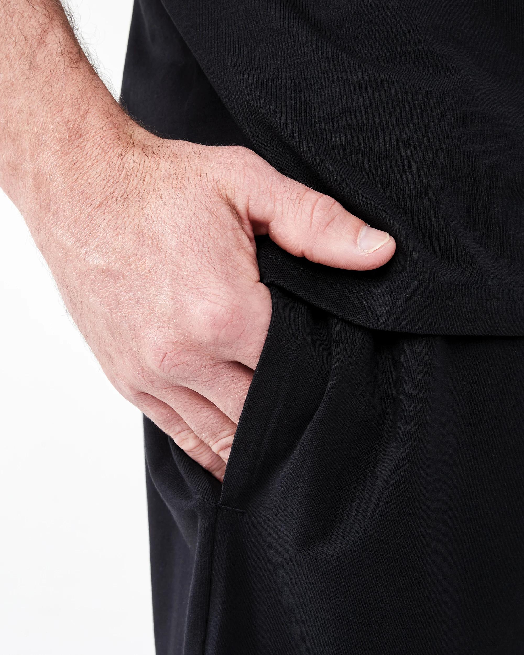 5 Cotton Elastane Sleep Shorts BLACK, 5 of 7