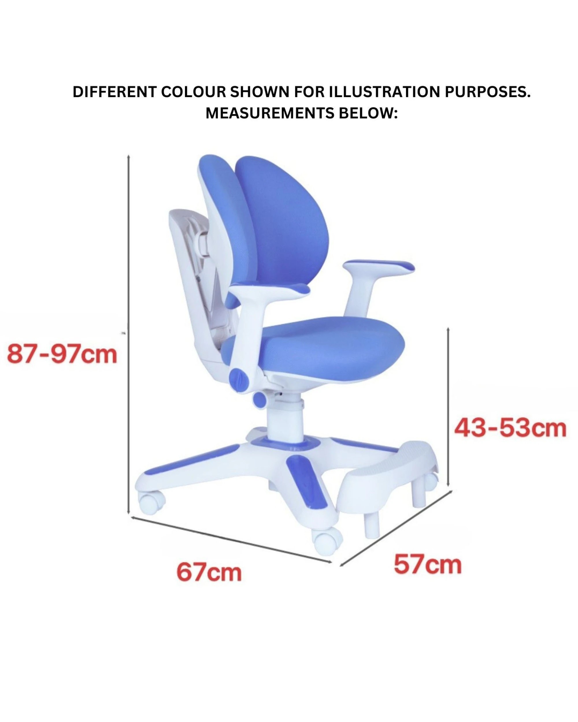 4 BR Home Height Adjustable Ergonomic Study Chairs for Children - 6 Pack, 4 of 10