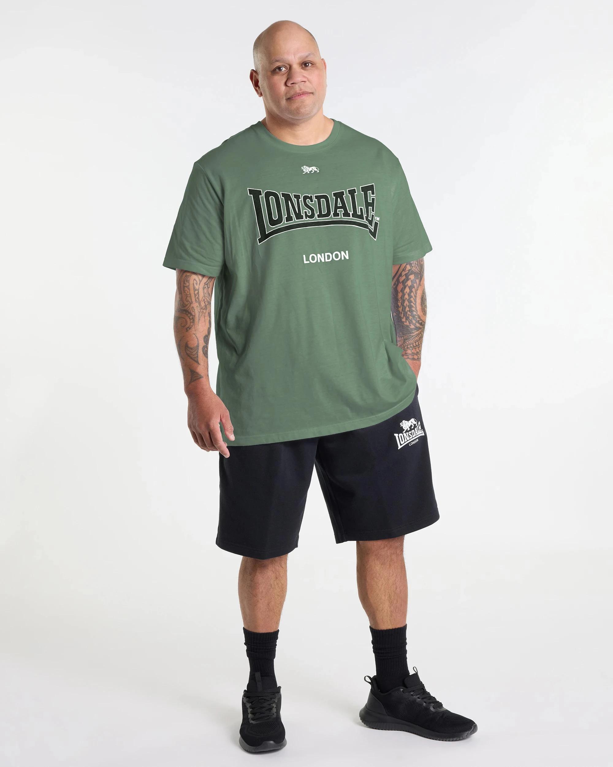 4 Plus Size Active T-Shirt - Lonsdale London SAGE, 4 of 4