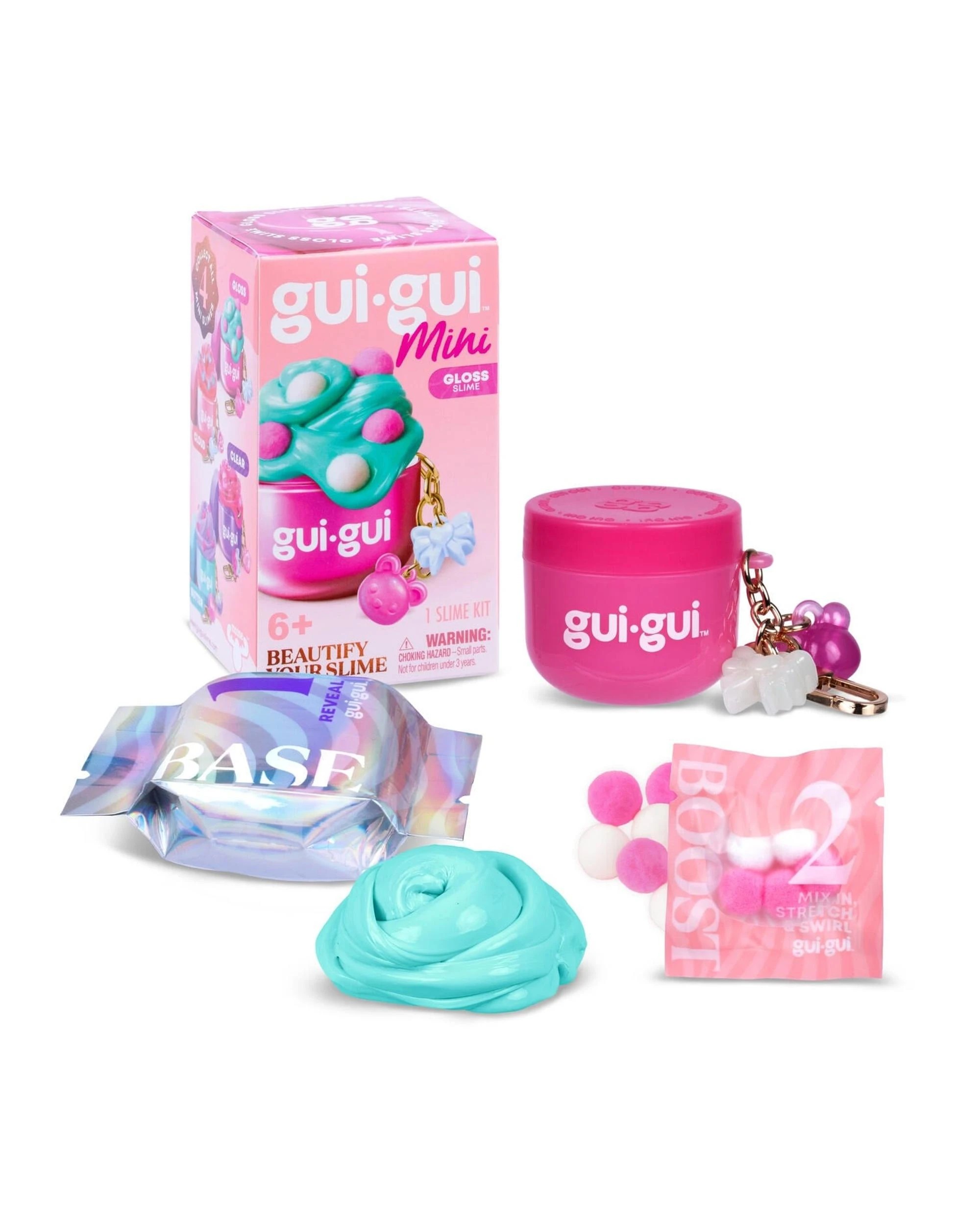 6 Gui Gui Mini Slime Keychain Assorted, 6 of 9