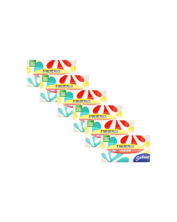 Sorbent 6x 5x70pc 3 Ply Tissues Soft Everyday Pack - Multi