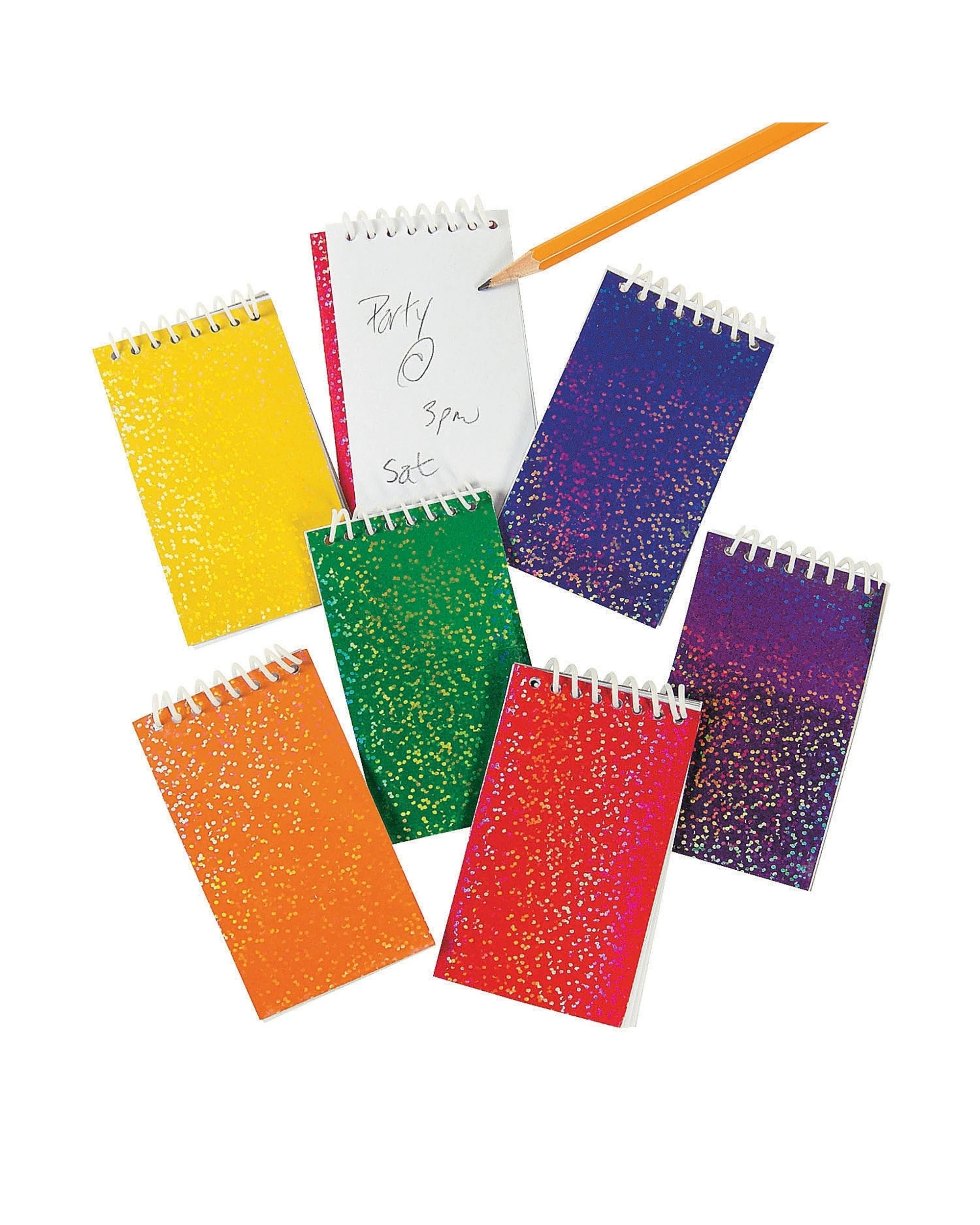 1 Partyrama Prism Mini Notepads Pack of 12, 1 of 2