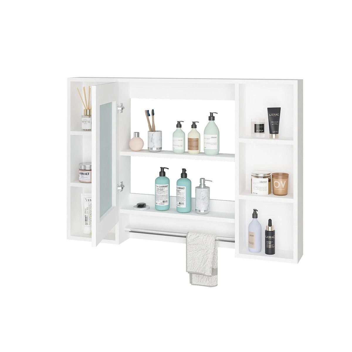 1 LUXSUITE Bathroom Mirror Cabinet Medicine Shaver Shaving Wall Storage Cupboard Organiser Shelves Furniture Bathroom, 1 of 9
