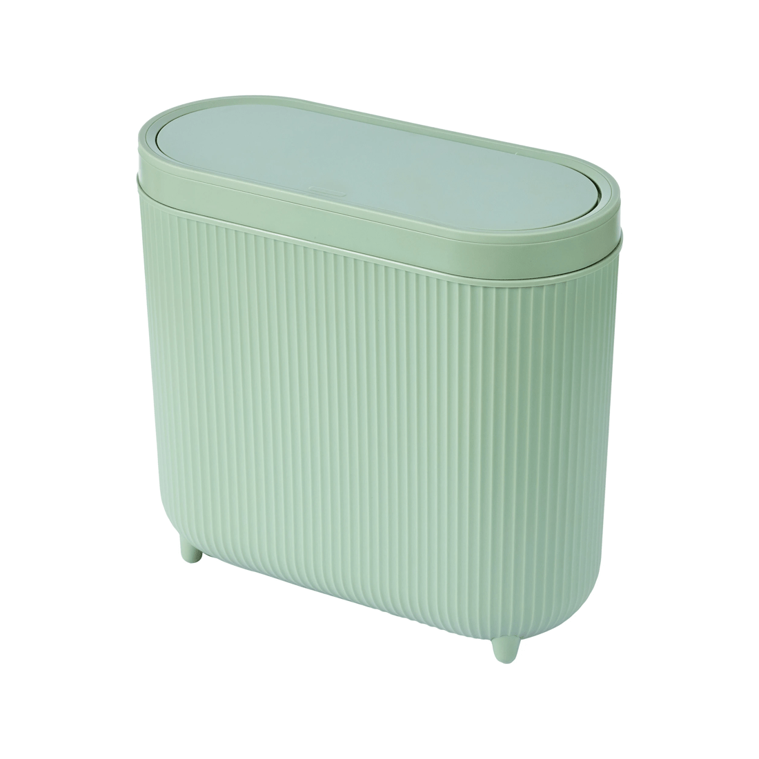 1 8L Push Top Bin - Sage, 1 of 7