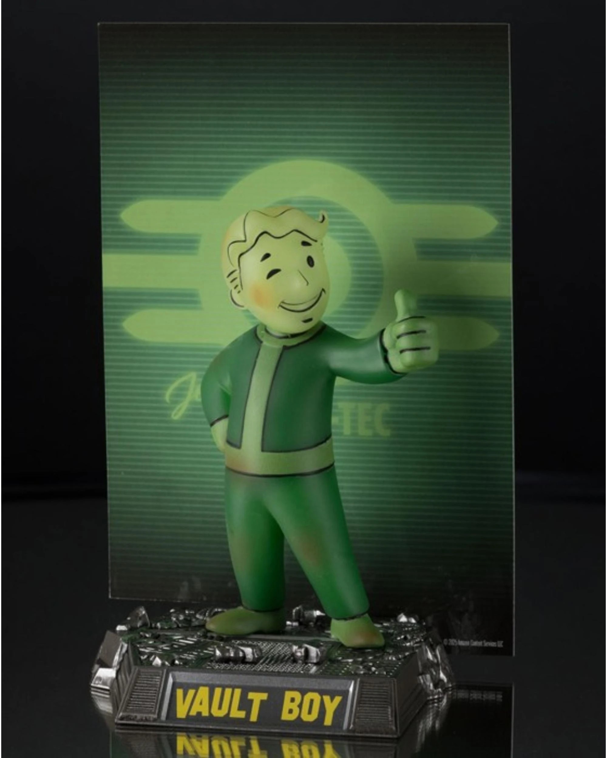 7 McFarlane Movie Maniacs Gold Label Fallout Vault Boy Glow in the Dark 6 inch Posed Figure - Green, 7 of 7