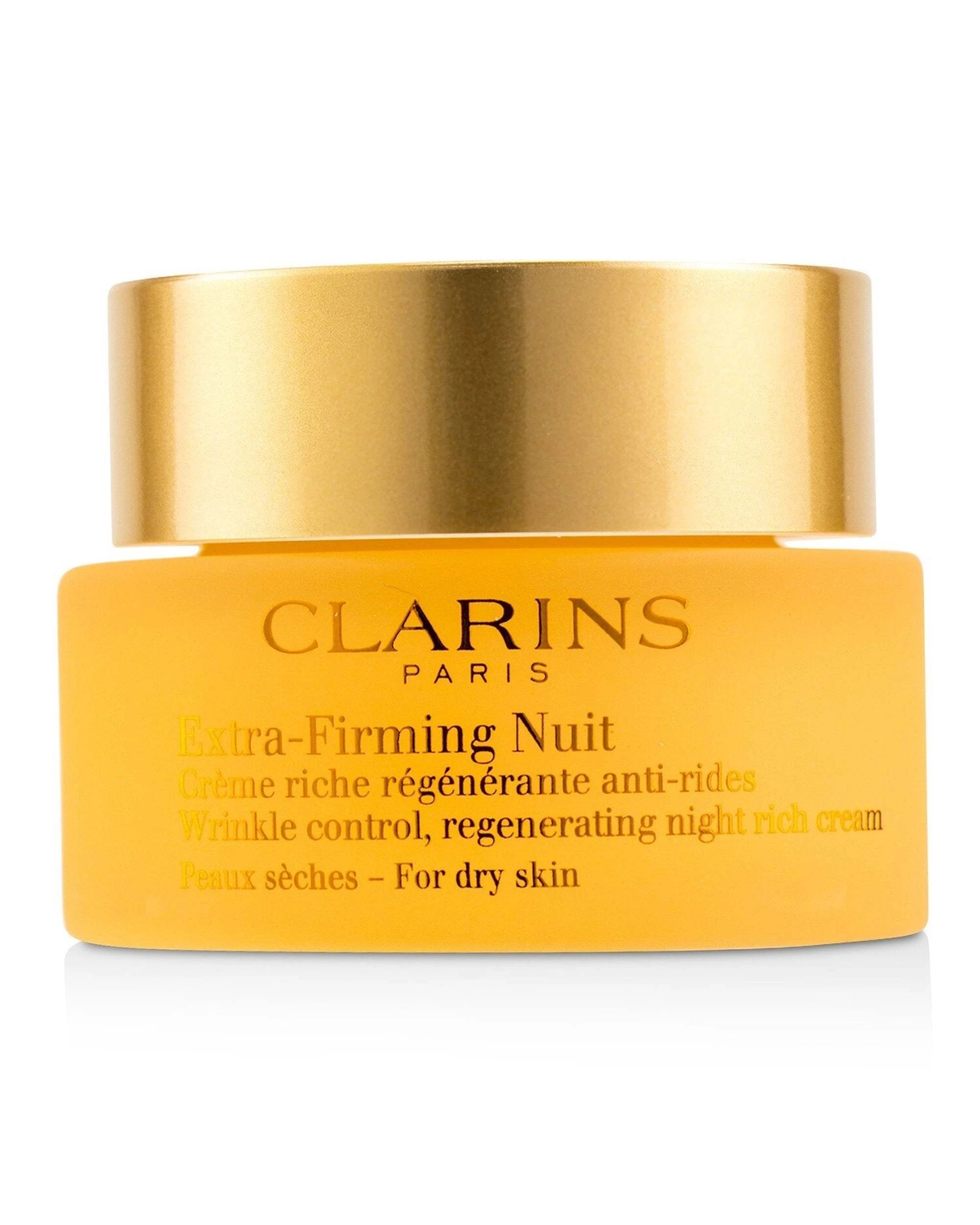 2 Clarins Extra-Firming Nuit Wrinkle Control, Regenerating Night Rich Cream - For Dry Skin 50ml/1.6oz, 2 of 3