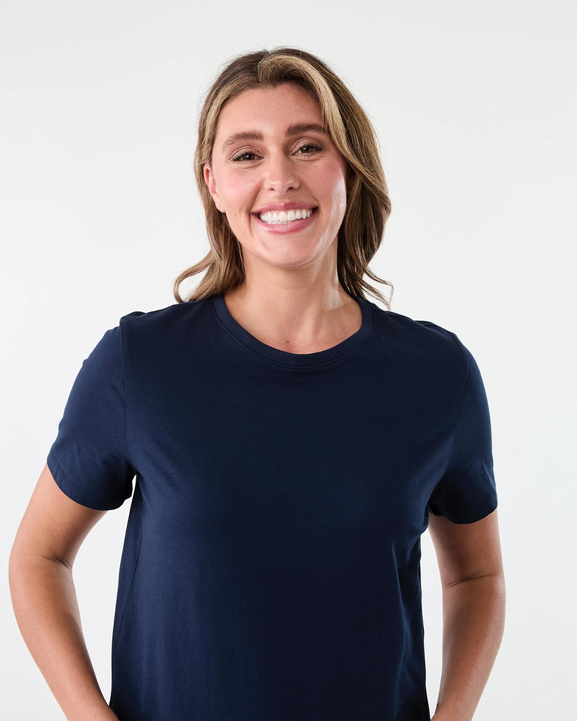 4 Short Sleeve Australian Cotton T-shirt Navy Blaze, 4 of 6