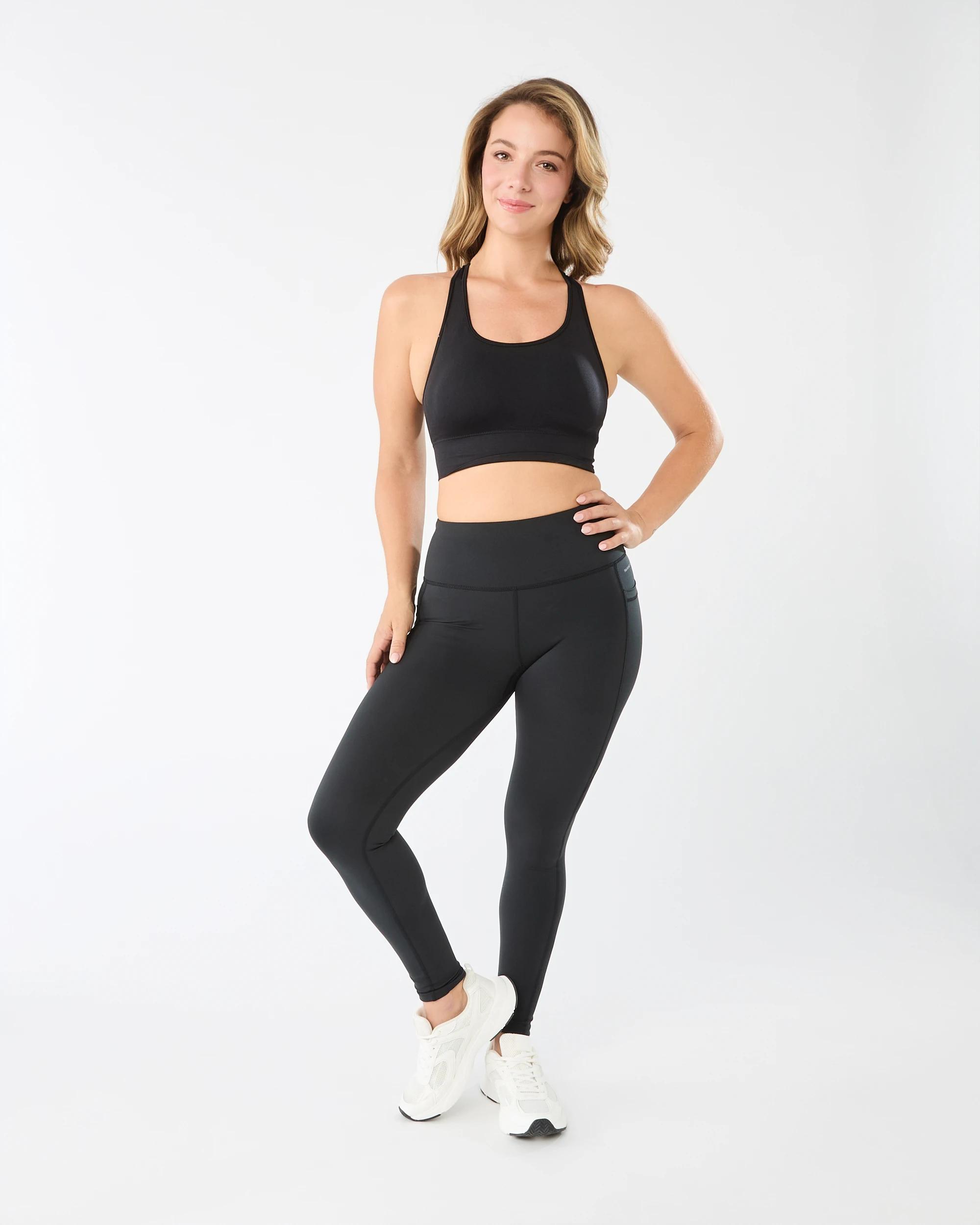 7 Active Womens Full Length Training Leggings BLACK, 7 of 7