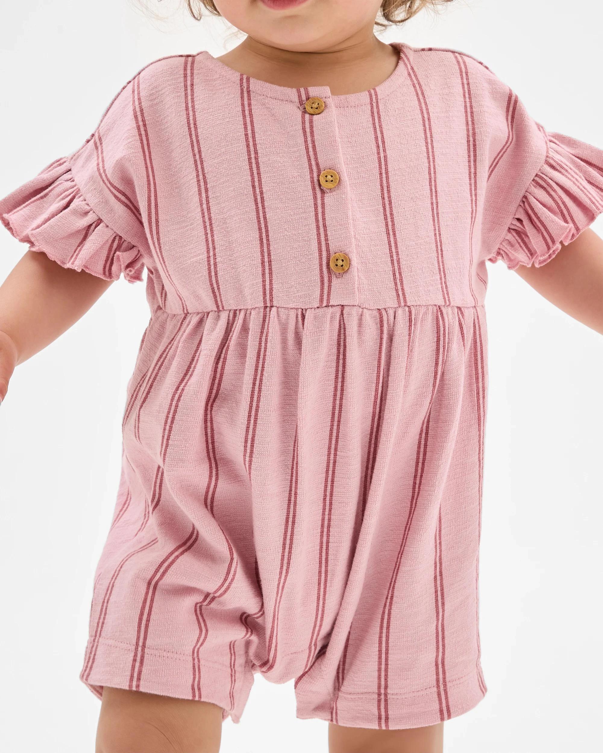 2 Target Organic Cotton Baby Romper VERTICAL STRIPE, 2 of 5