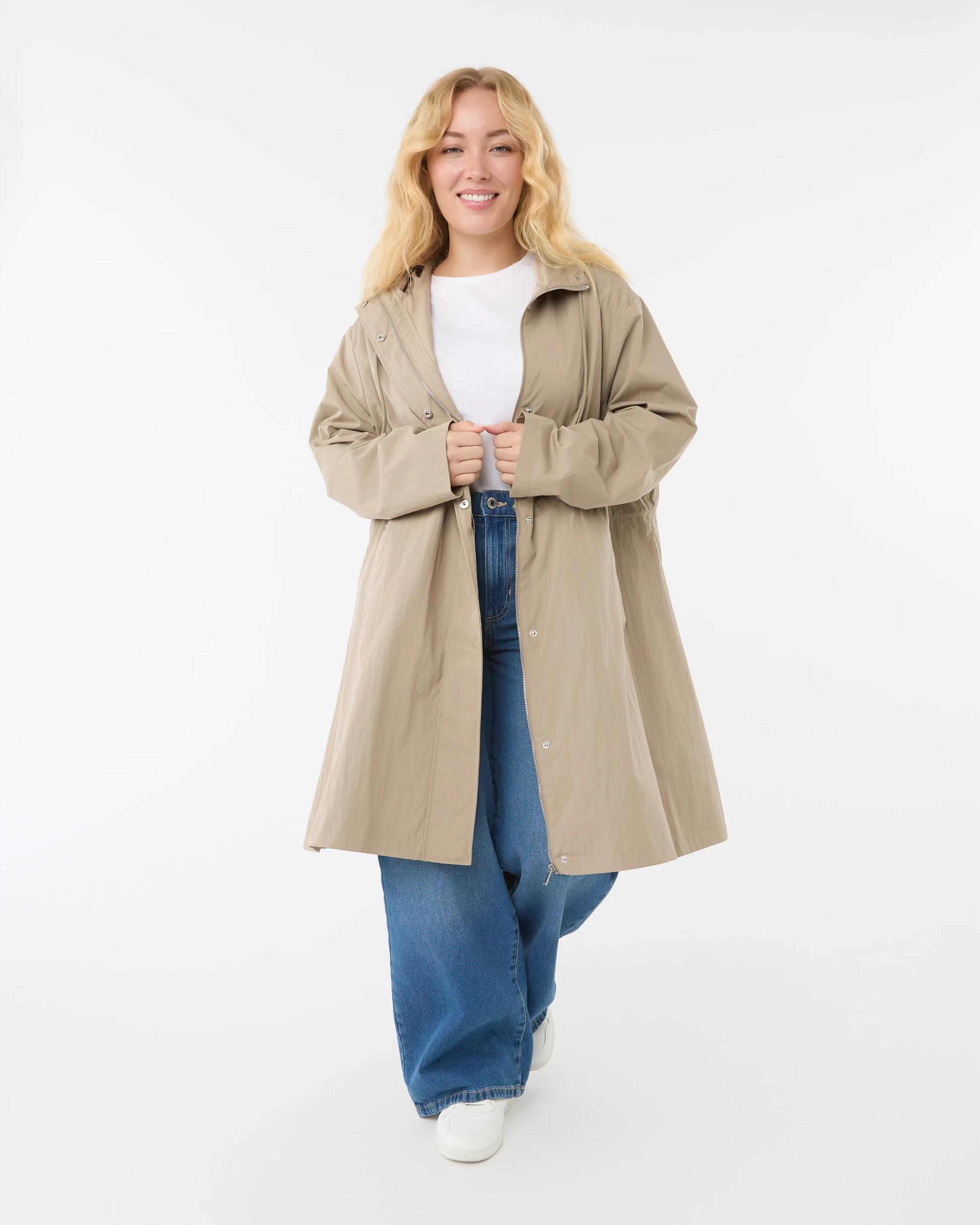 1 Long Raincoat Natural, 1 of 9