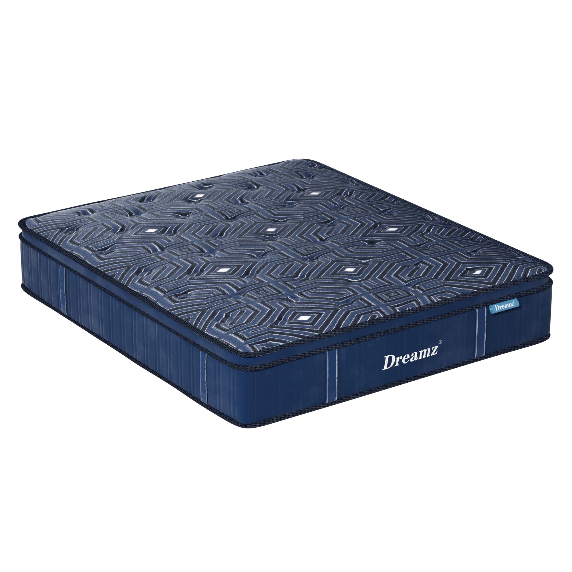 1 DreamZ Spring Mattress Bed Euro Top Pocket Spring Medium Firm Foam 30cm King, 1 of 7