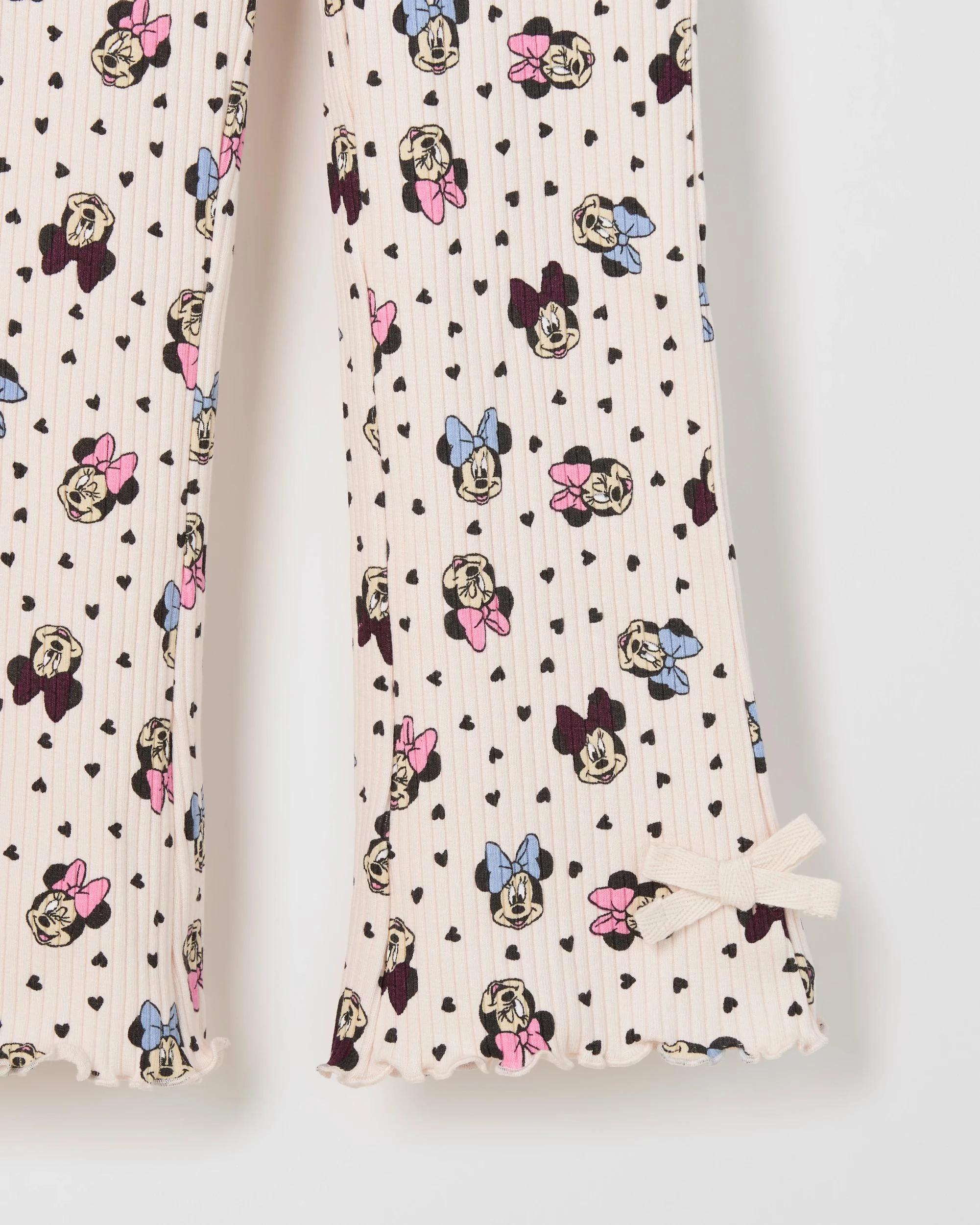 2 Disney Minnie Rib Knit Flare Leggings CREAM, 2 of 2