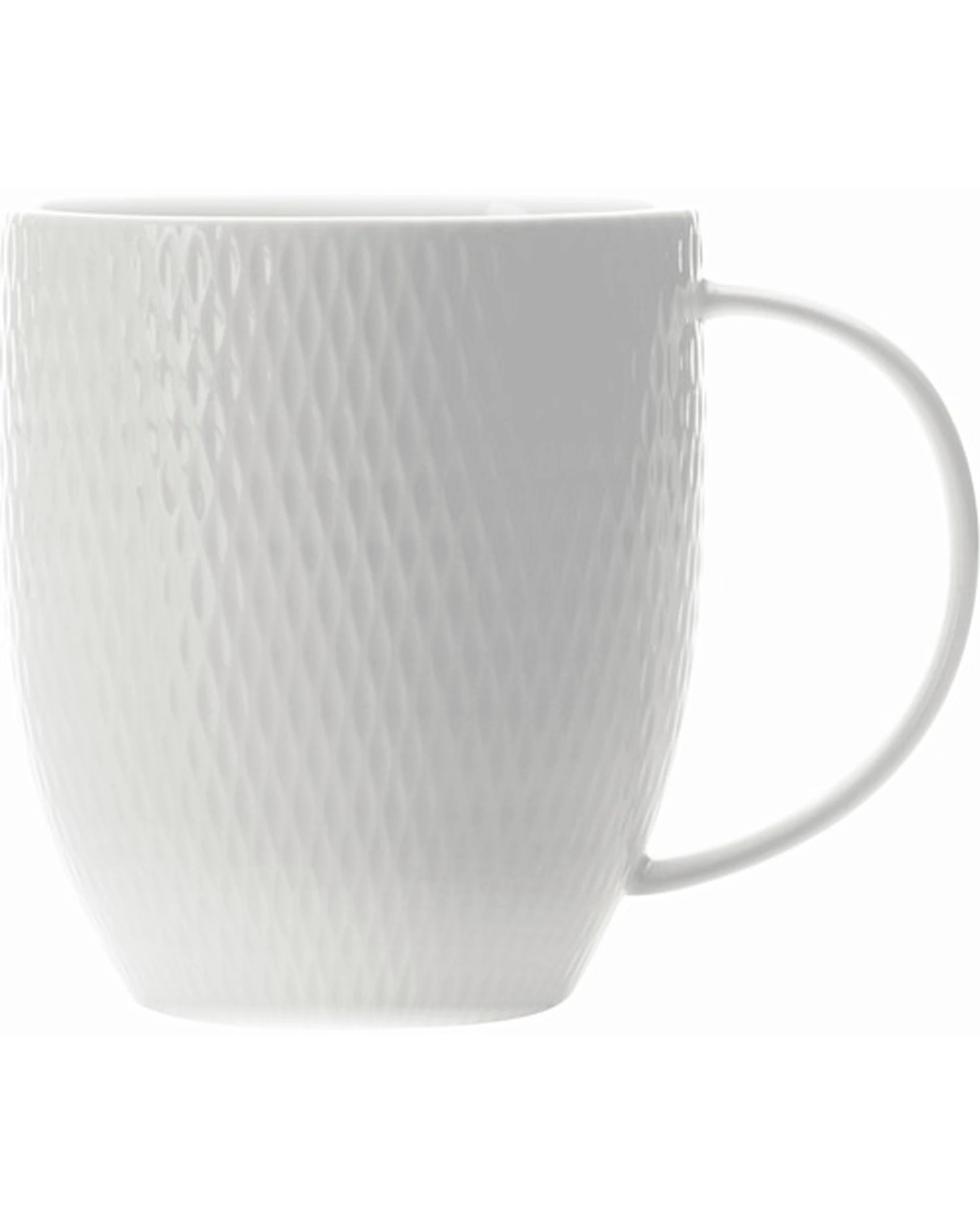 1 Maxwell & Williams Basics Diamonds Imperial Porcelain Mug 390ml - White, 1 of 1
