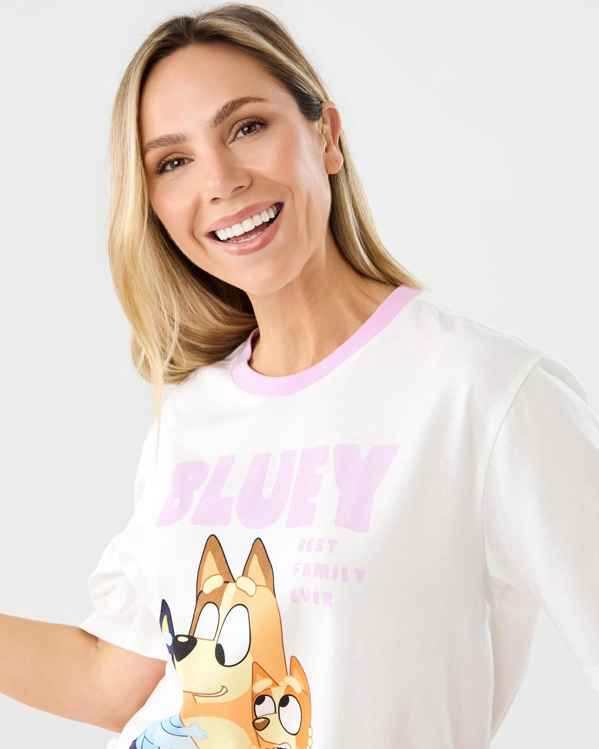 5 Bluey License Short Sleeve Cotton Knit Top and Woven Shorts Family Matching Pyjama Set Bluey, 5 of 9