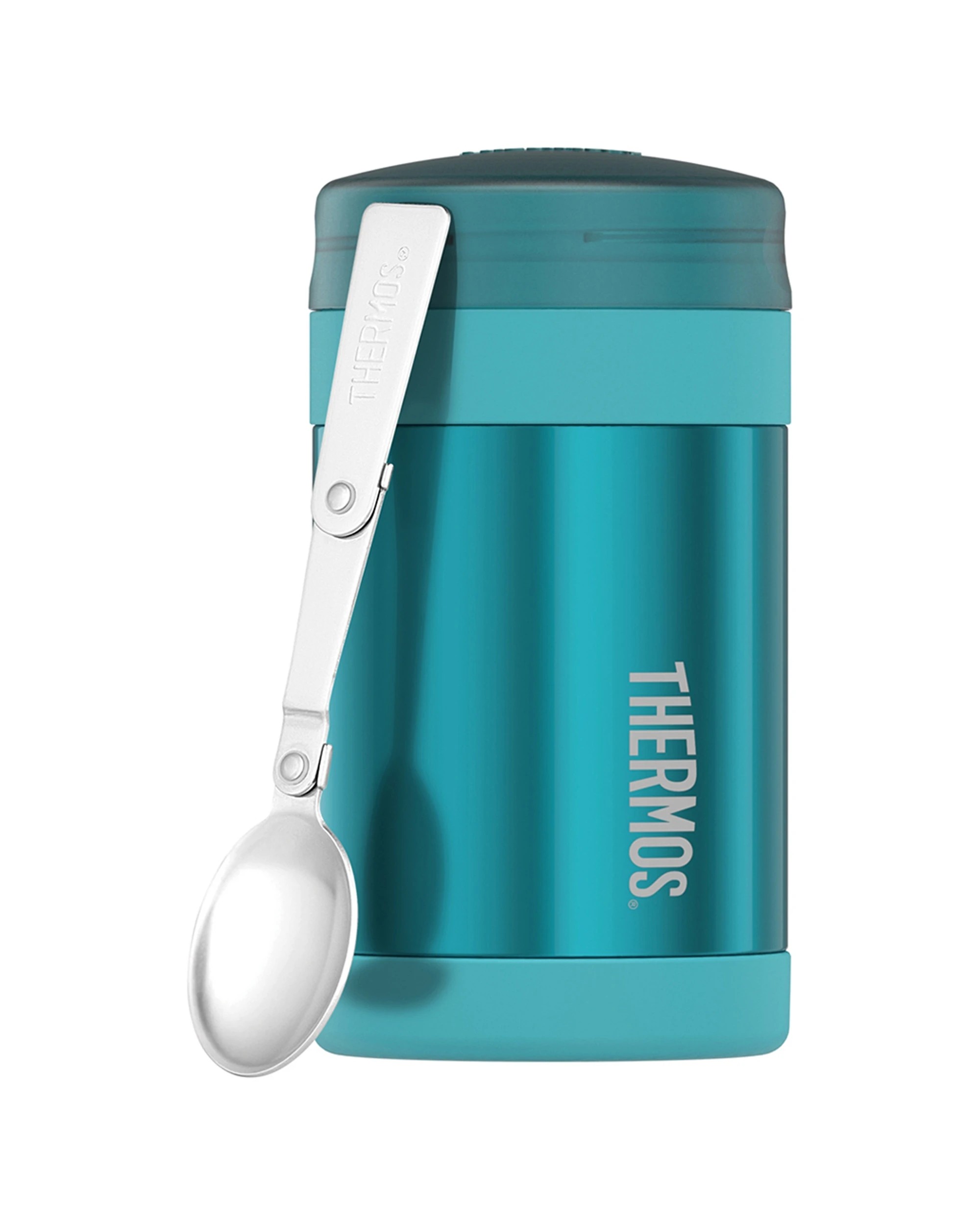 2 Thermos Vacuum Insulated Durable Food Jar Teal Portable Travel Mug 470ml - Blue, 2 of 3