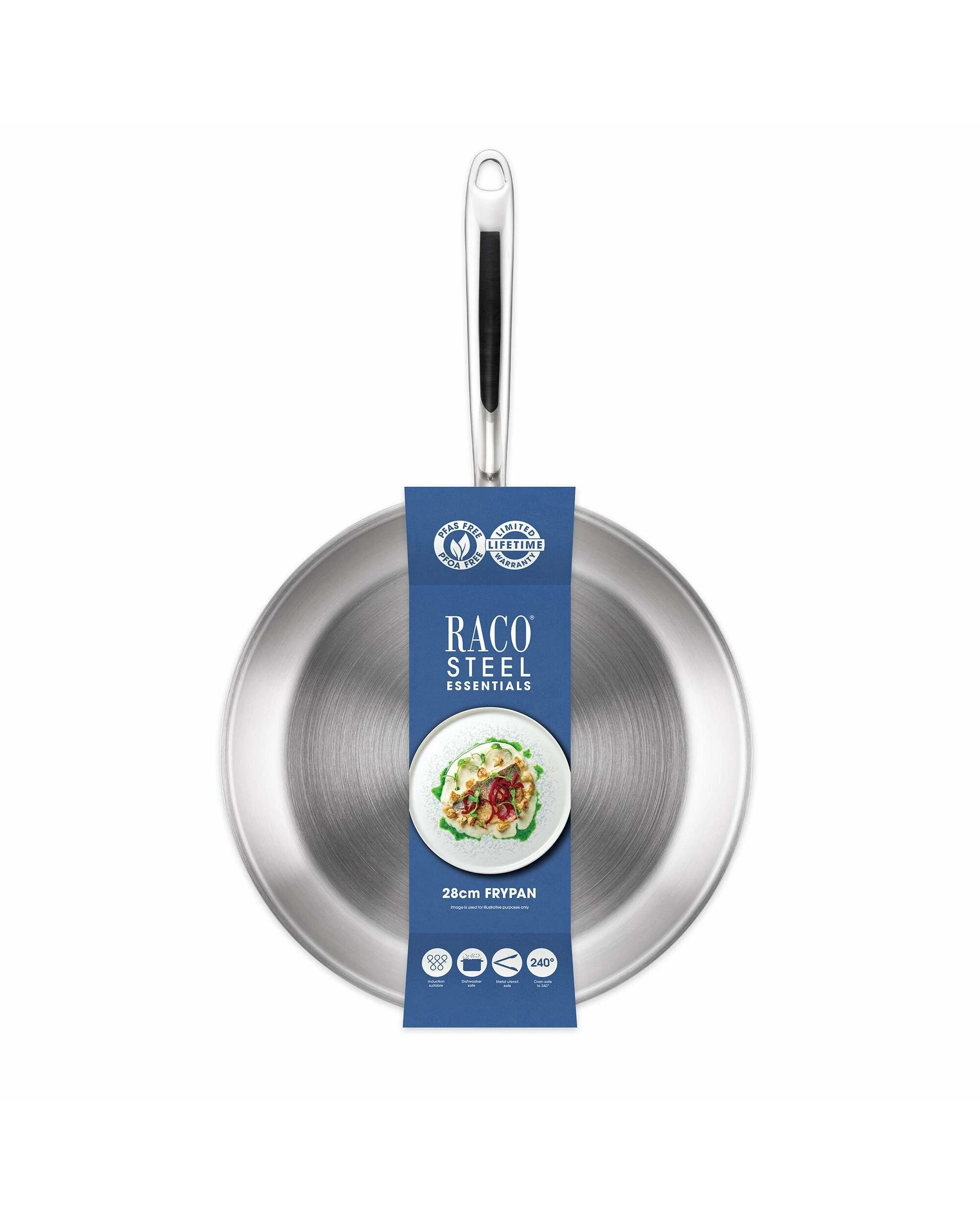 2 RACO Steel Essentials Stainless Steel Induction Open Frypan 28cm - Silver, 2 of 2