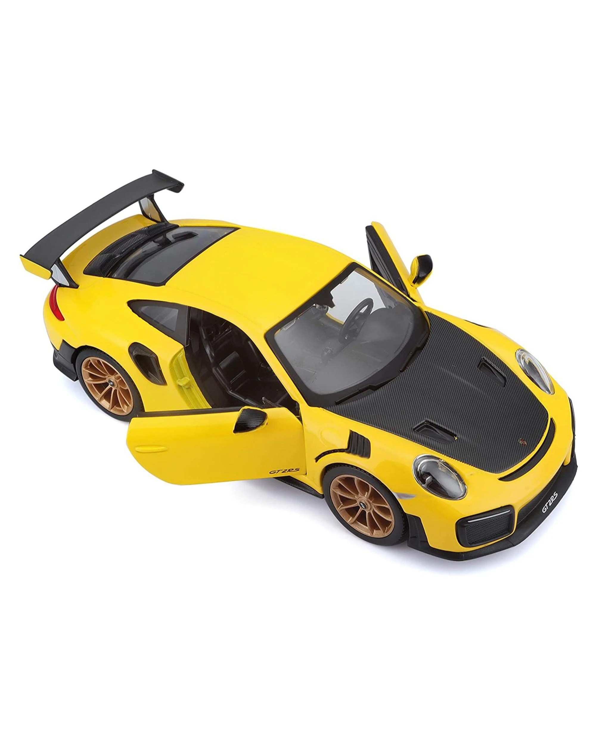 6 Maisto Special Edition 2018 Porsche 911 GT2 RS 1:24 Scale Model Car - Yellow, 6 of 8