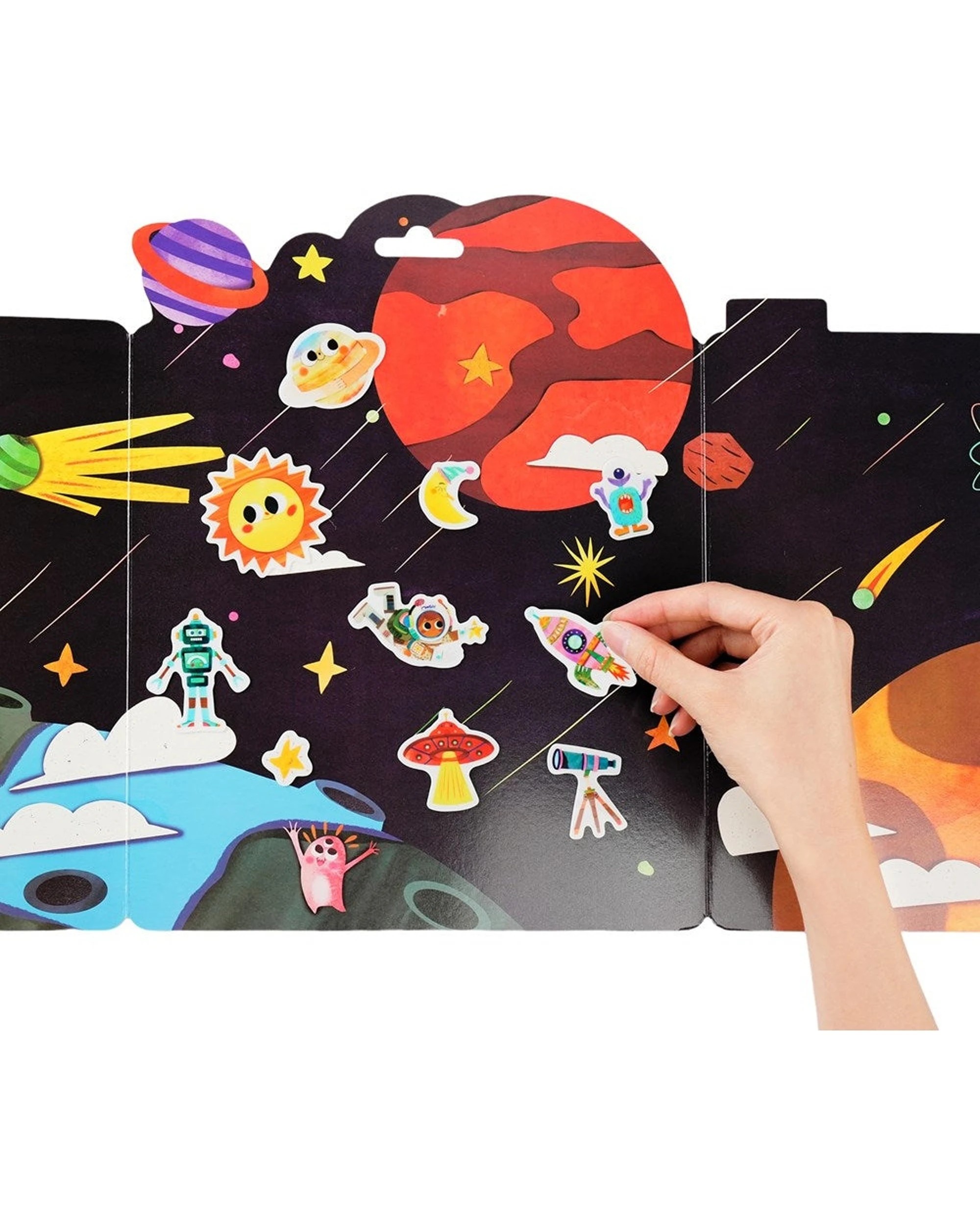 3 Mieredu Jelly Stickers Space Explorer 38 Reusable Squishy Kids Fun Set, 3 of 3
