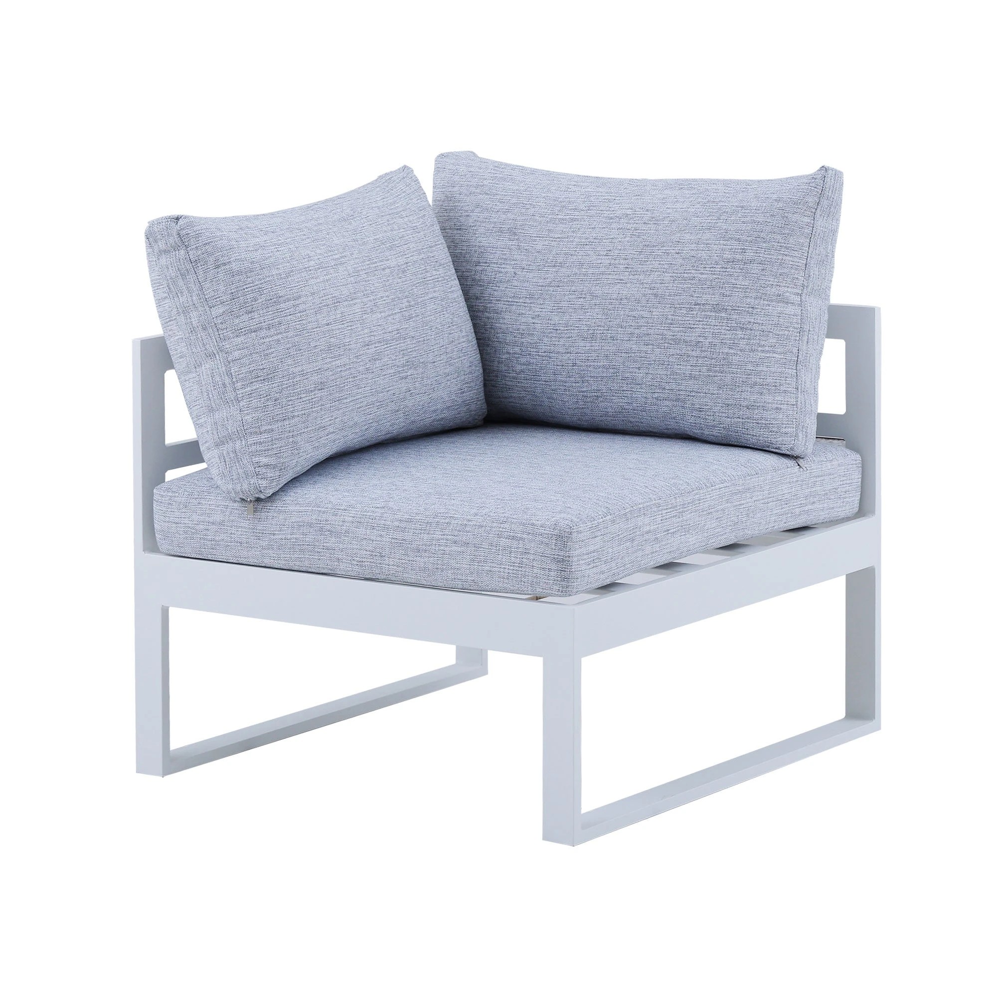 4 Moda Living Hampton Aluminium Outdoor Lounge Sofa Set - White, 4 of 9