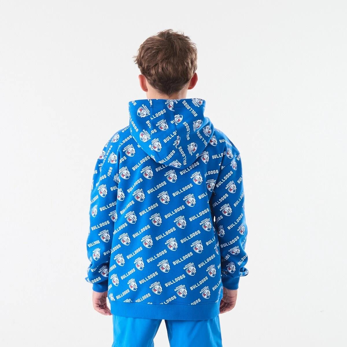 4 Official AFL Kids All Over Print Hoodie Bulldogs, 4 of 9