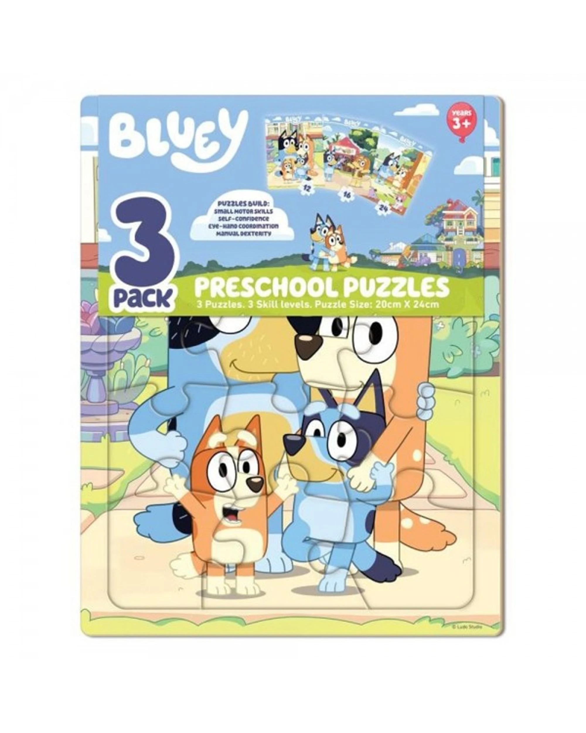 1 Bluey Preschool Puzzles 3 Pack, 1 of 1
