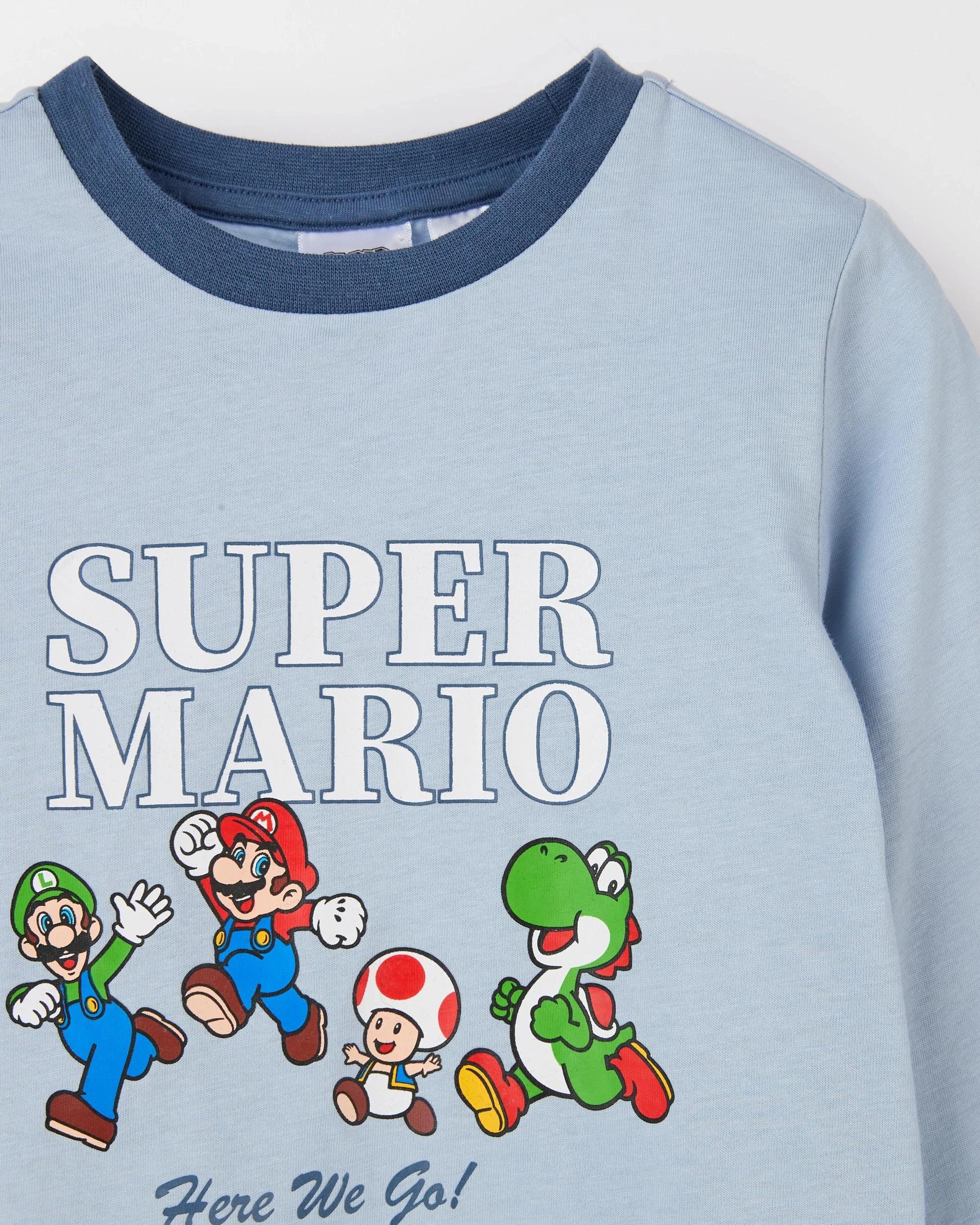 6 Super Mario Australian Cotton 2 Pack Younger Boys Pyjama Set MARIO, 6 of 8