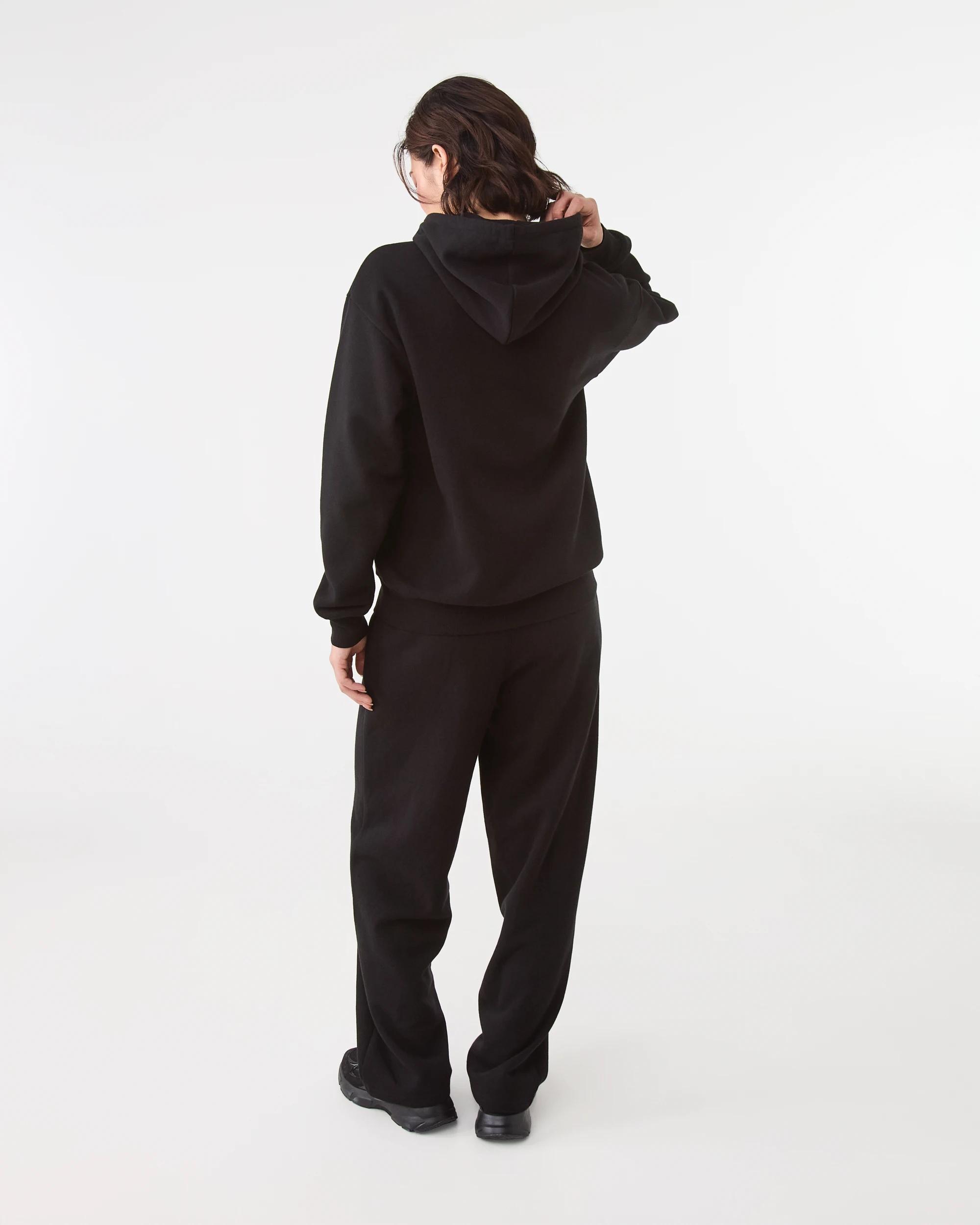 4 Active Womens Graphic Fleece Hoodie Black, 4 of 9