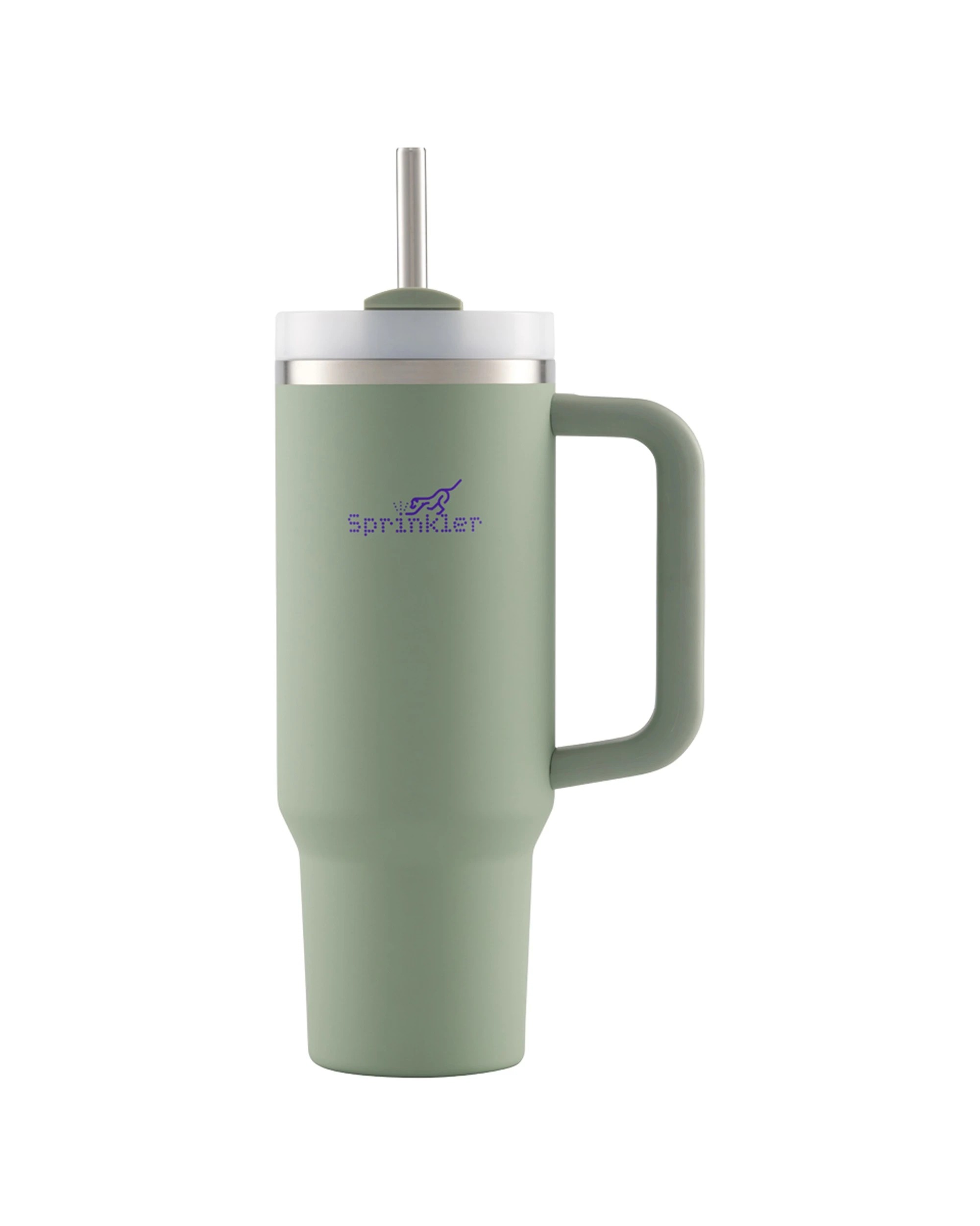 1 Sprinkler Sunny Insulated Tumbler With Straw Lid 1L Vacuum Insulated Leakproof - Green, 1 of 1