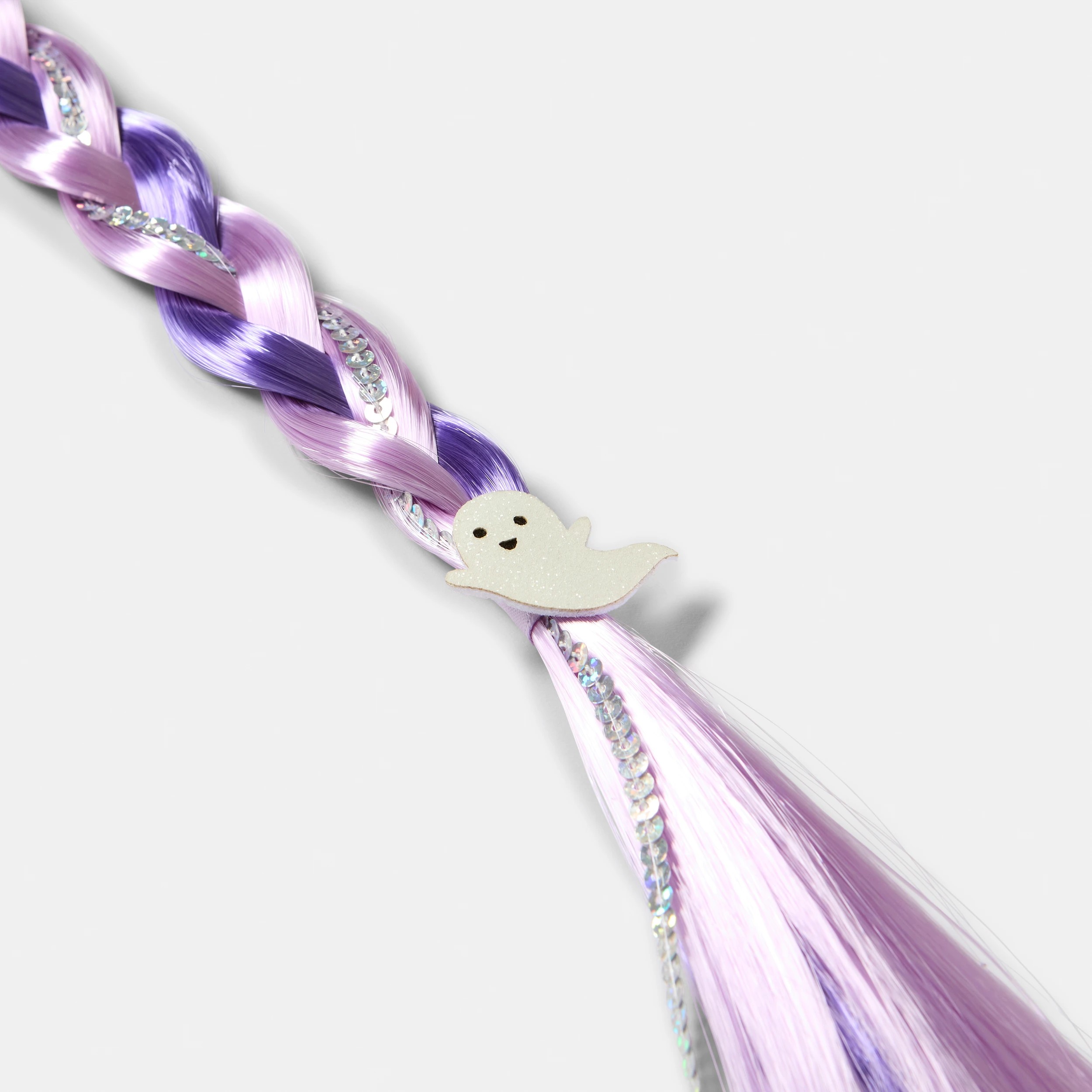 2 Halloween Hair Extension Tie - Purple, 2 of 4