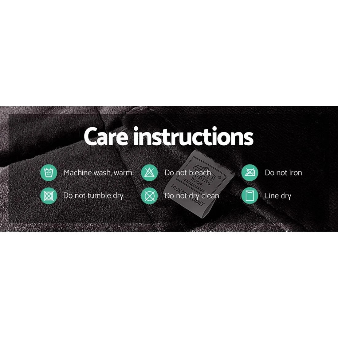 7 Giselle Bedding Faux Mink Quilt Charcoal Queen
 - Queen Bed
 - grey, 7 of 8