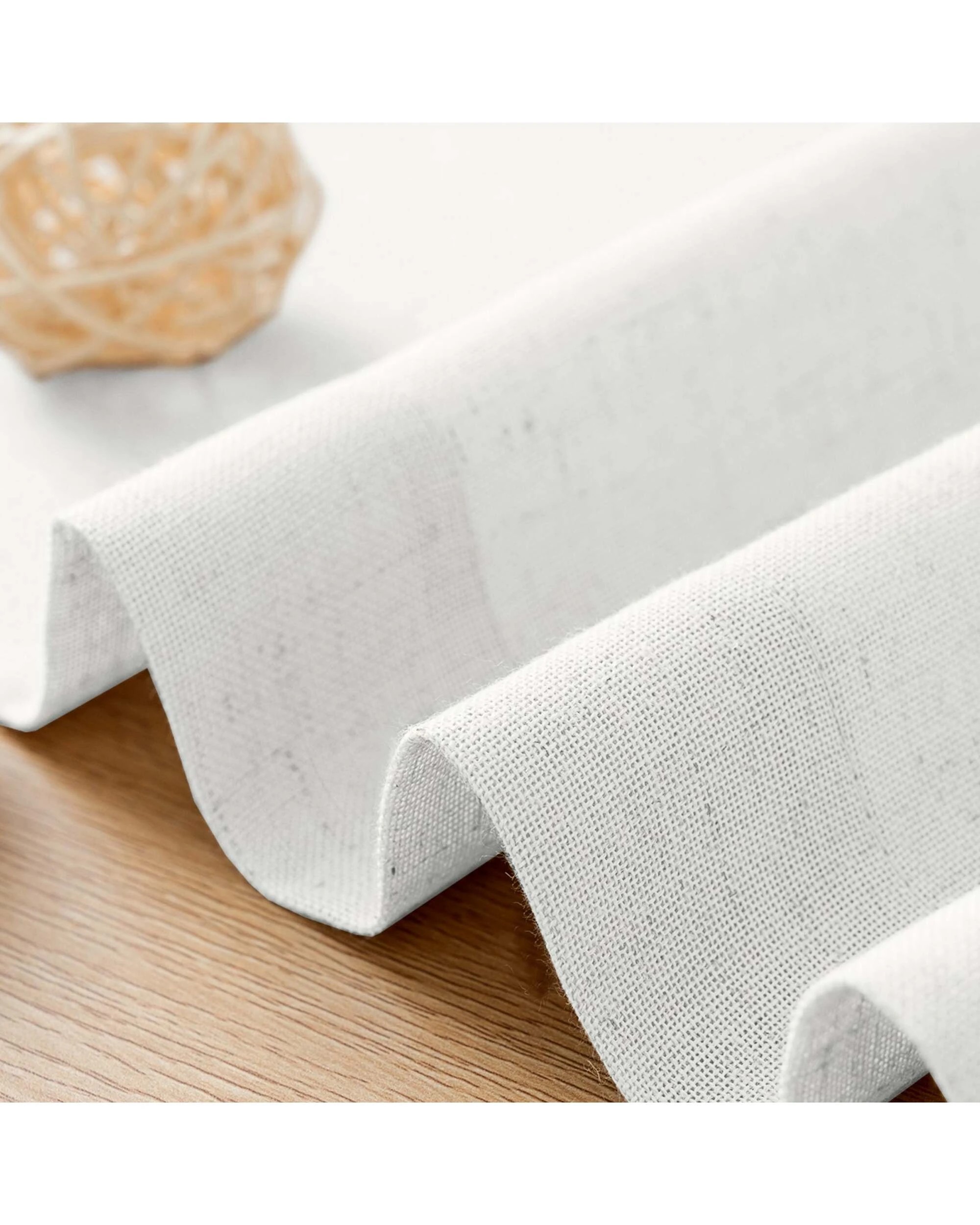 2 Smarcute Linen Blended Grommet Curtain - 2X 132x213cm - White, 2 of 4