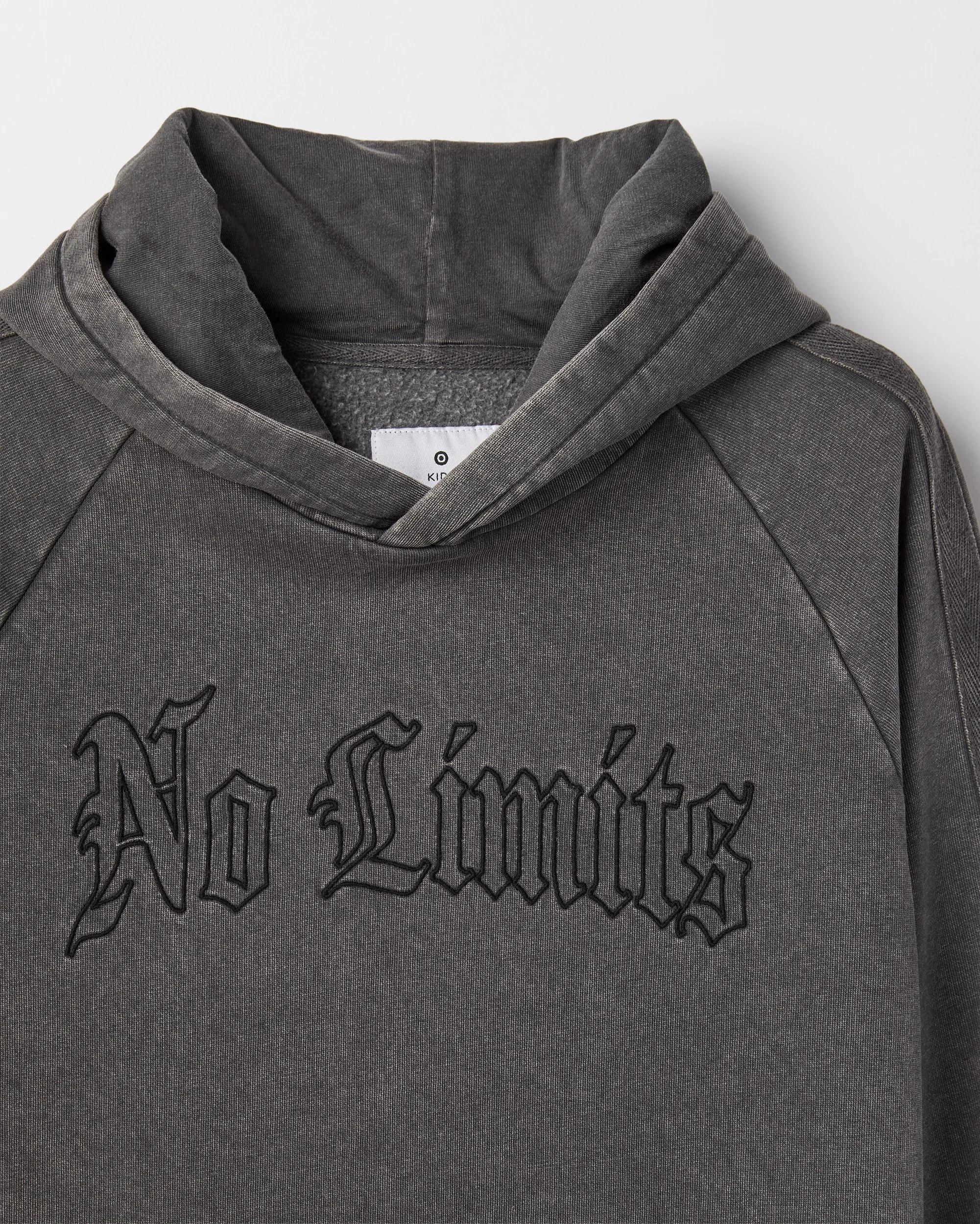 2 Target Kids Australian Cotton Blend Washed Popover Sweat Top BLACK, 2 of 2