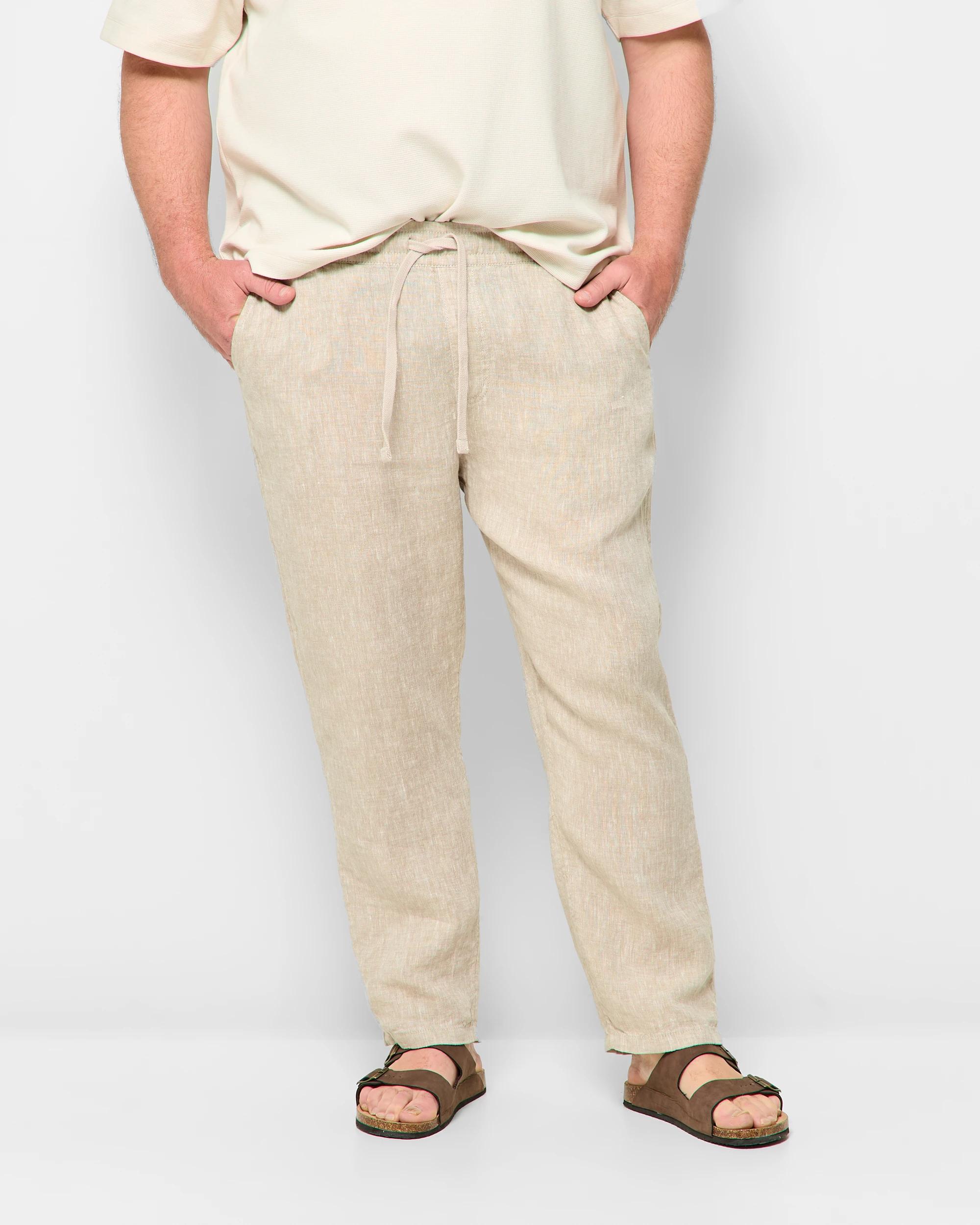 1 Target Plus Size European Linen Pants STONE, 1 of 5