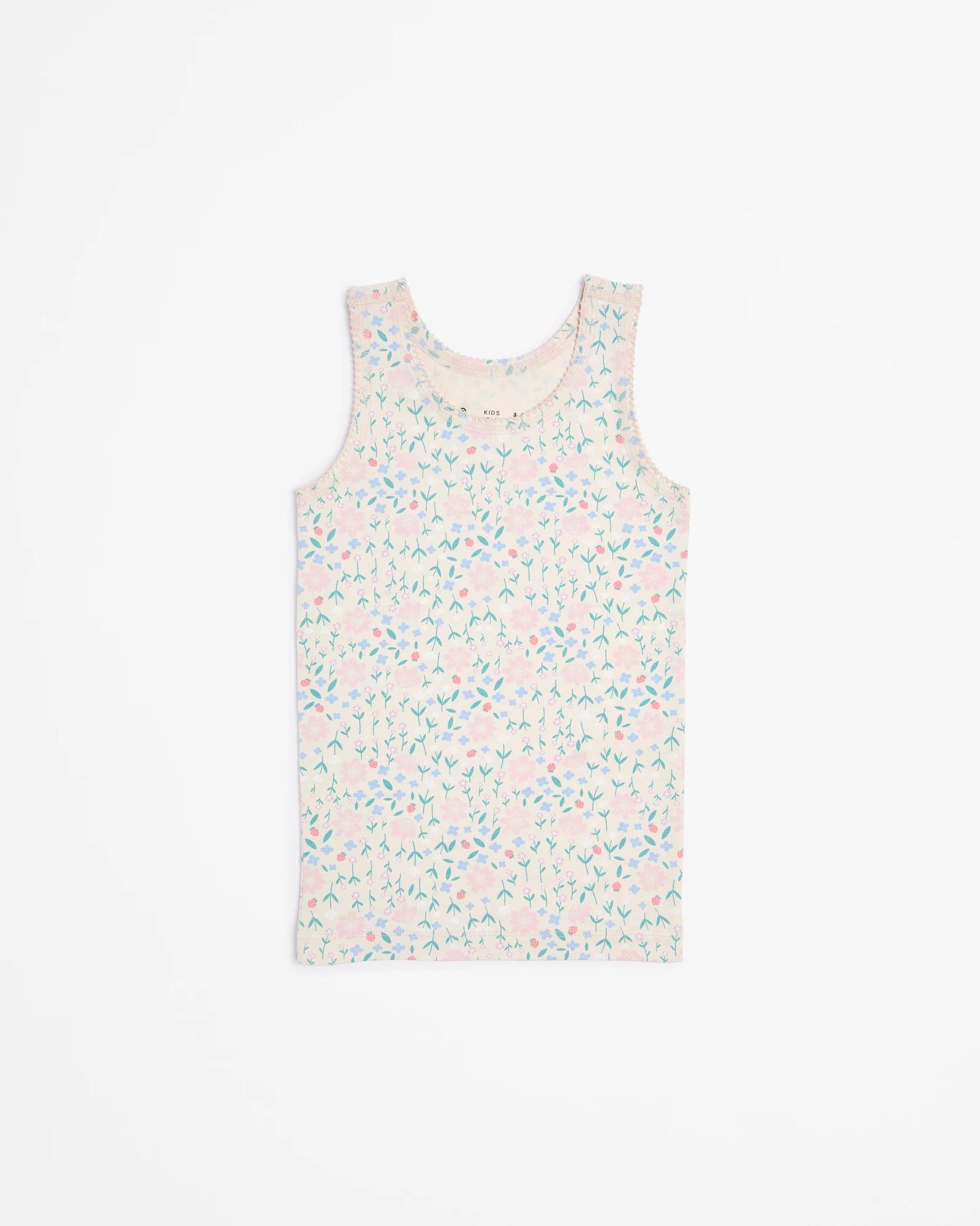 2 Younger Kids Girls Singlet 3 Pack - Maxx DITSY FLORAL/PINK, 2 of 5