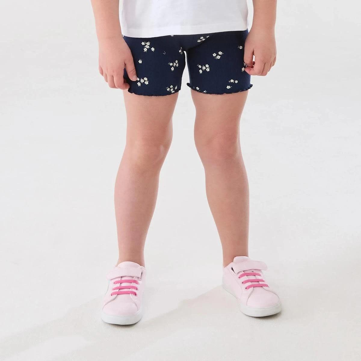 1 Printed Rib Bike Shorts FLORAL DITZY NAVY, 1 of 5