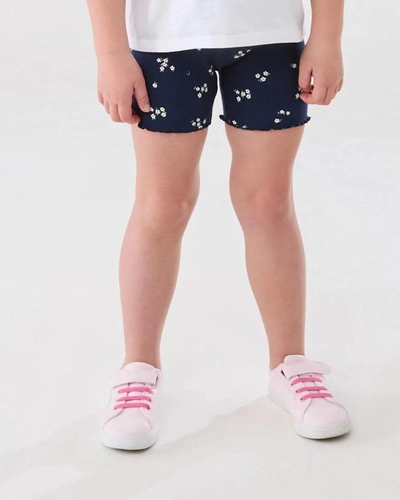 Printed Rib Bike Shorts