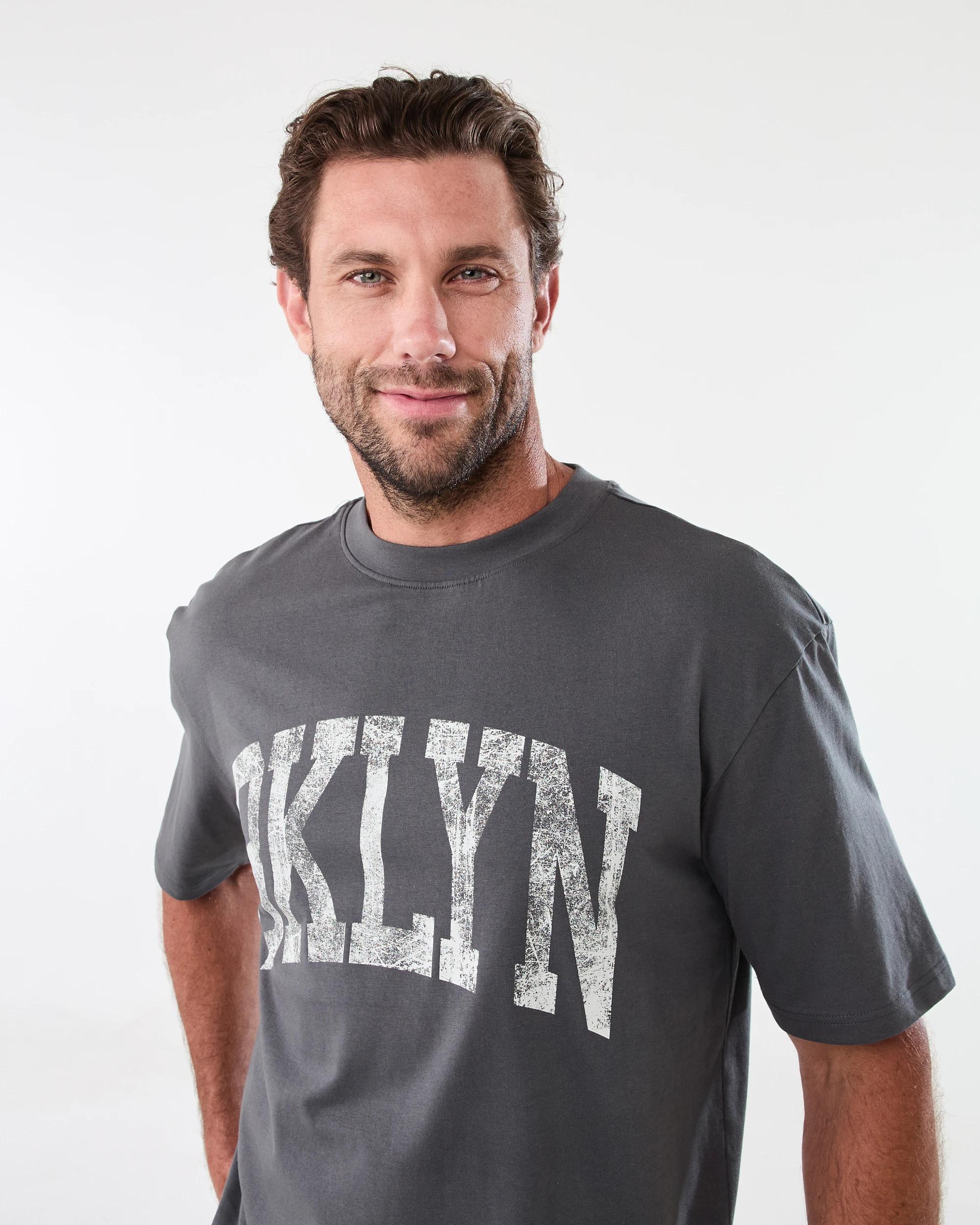 4 Oversized Printed T-shirt Gry Bky, 4 of 6