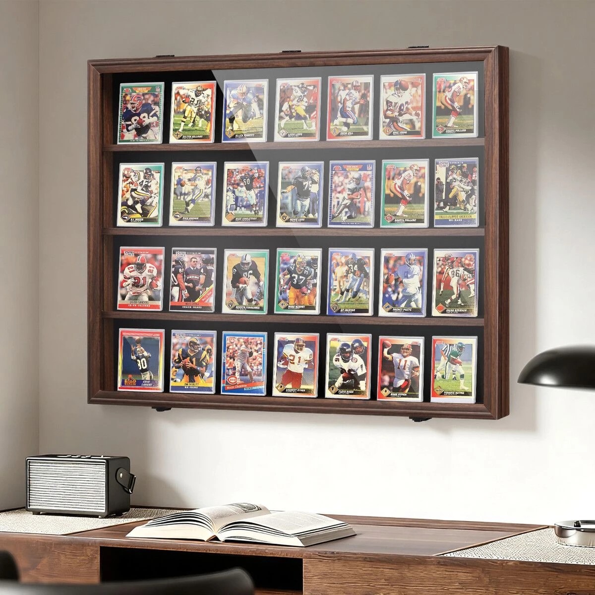 2 AUSWAY Sports Card Display Case UV Graded Wall Mounted Cabinet, 2 of 6
