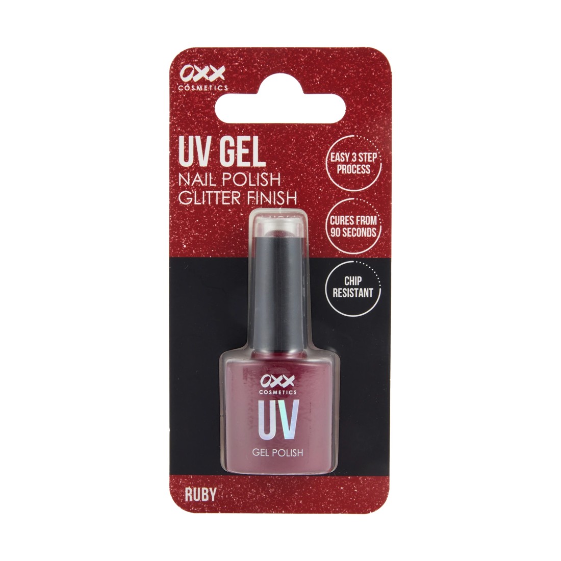 2 OXX Cosmetics UV Gel Nail Polish - Ruby, 2 of 4