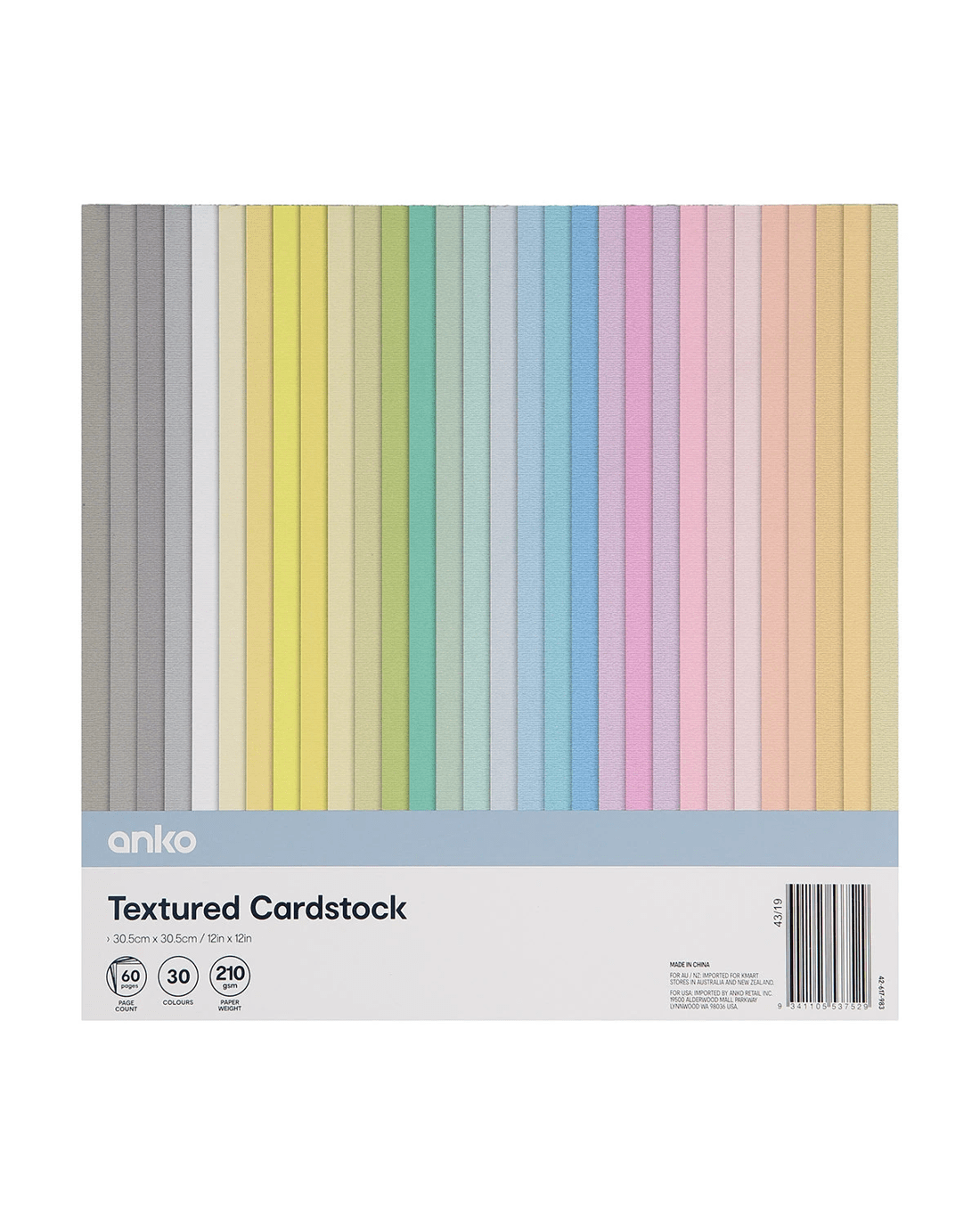 1 60 Pack Textured Cardstock, 1 of 3
